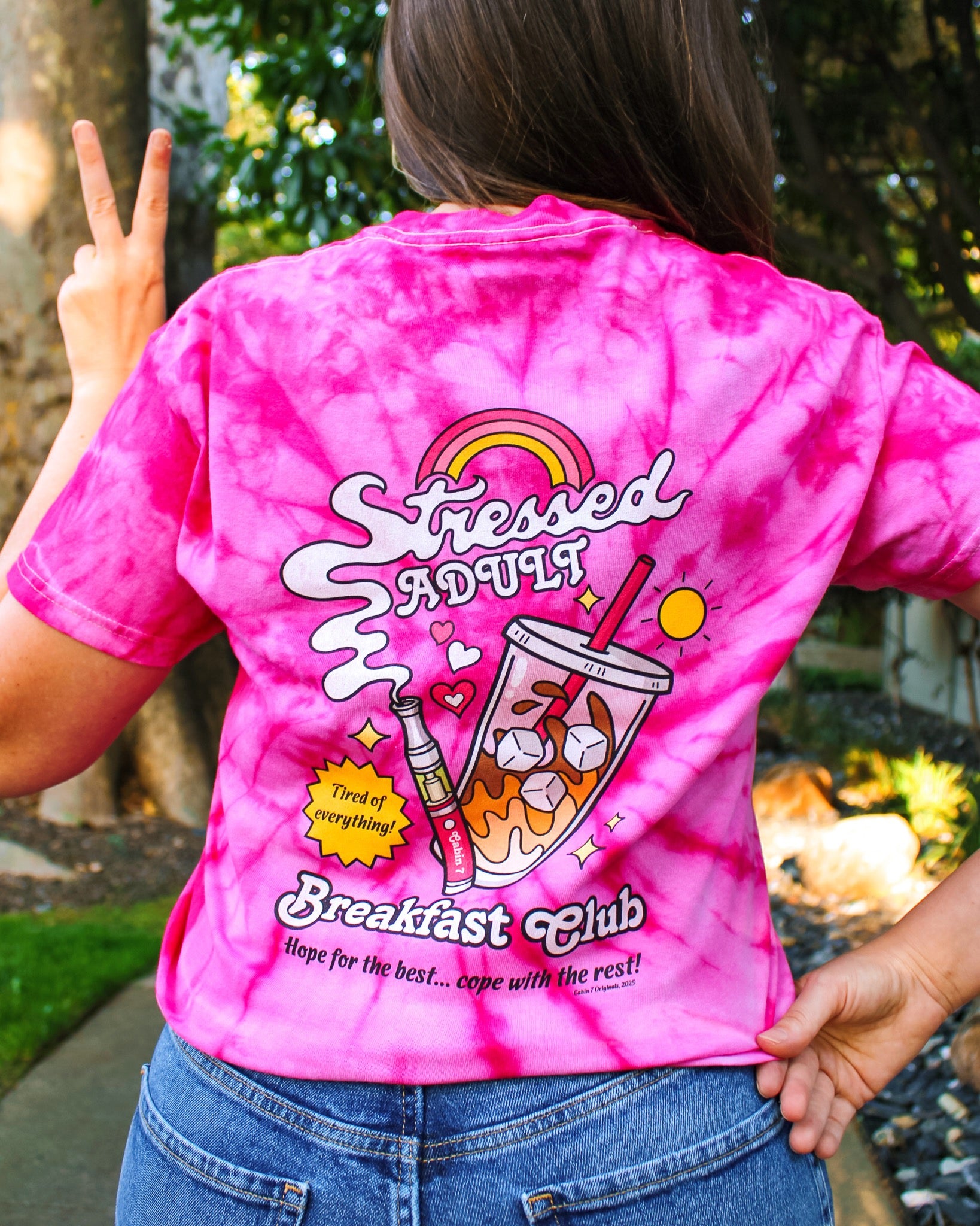 Stressed Adult Breakfast Club Tie Dye T-Shirt