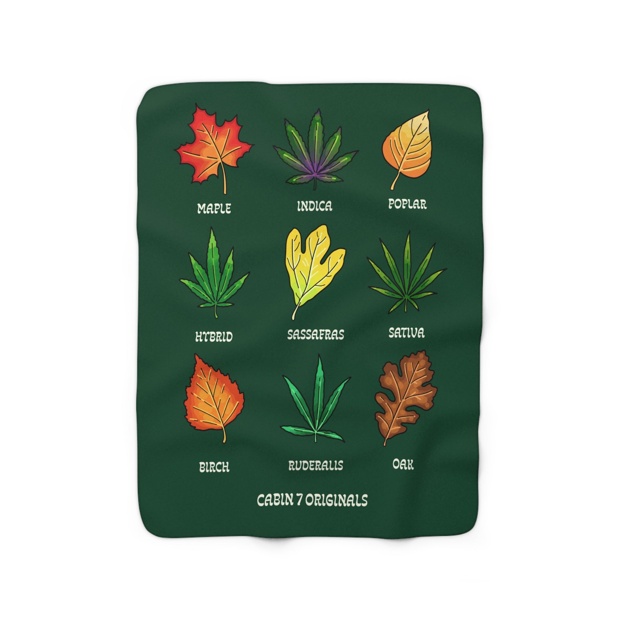 Fall Leaves Sherpa Fleece Blanket