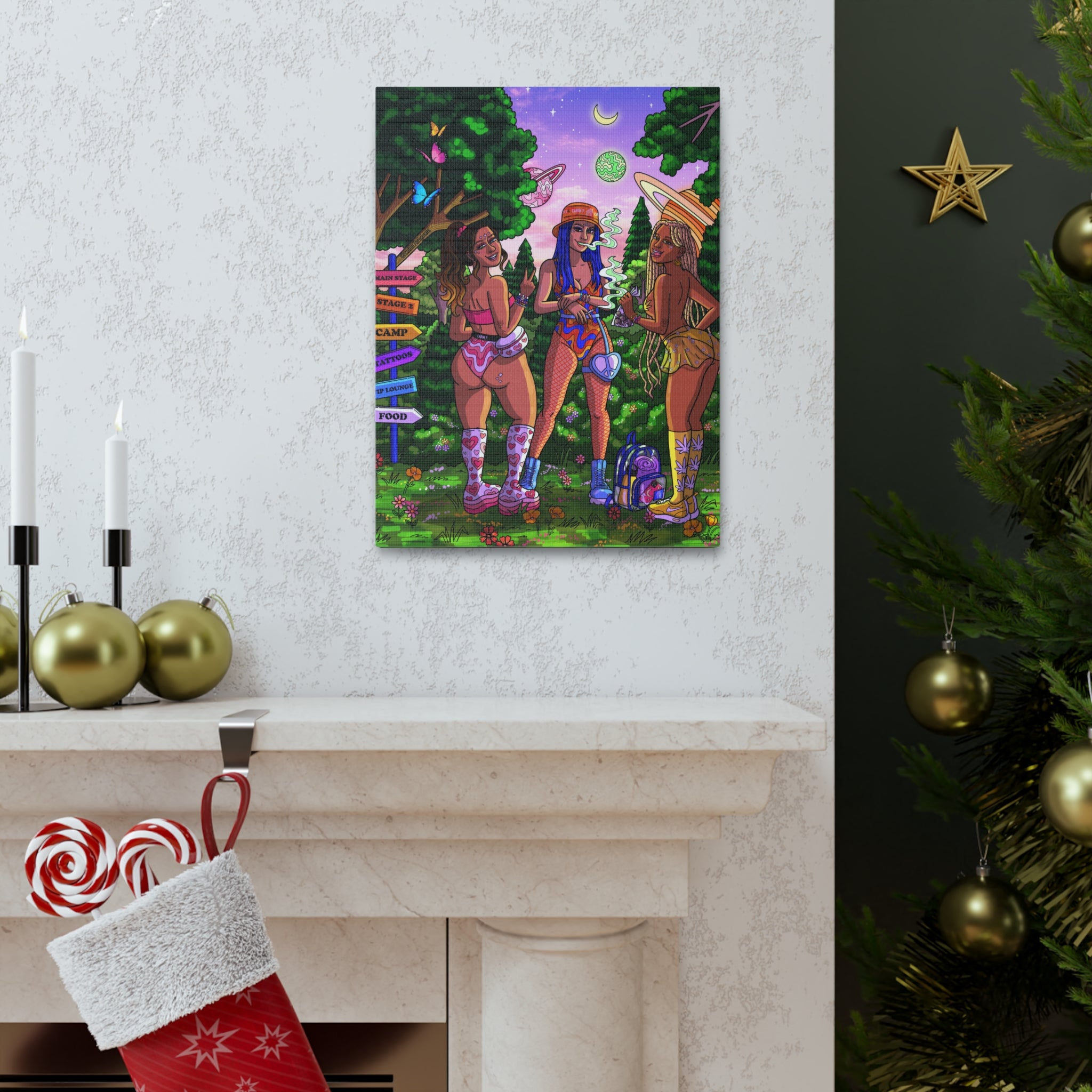 "Festie Besties" Canvas Print