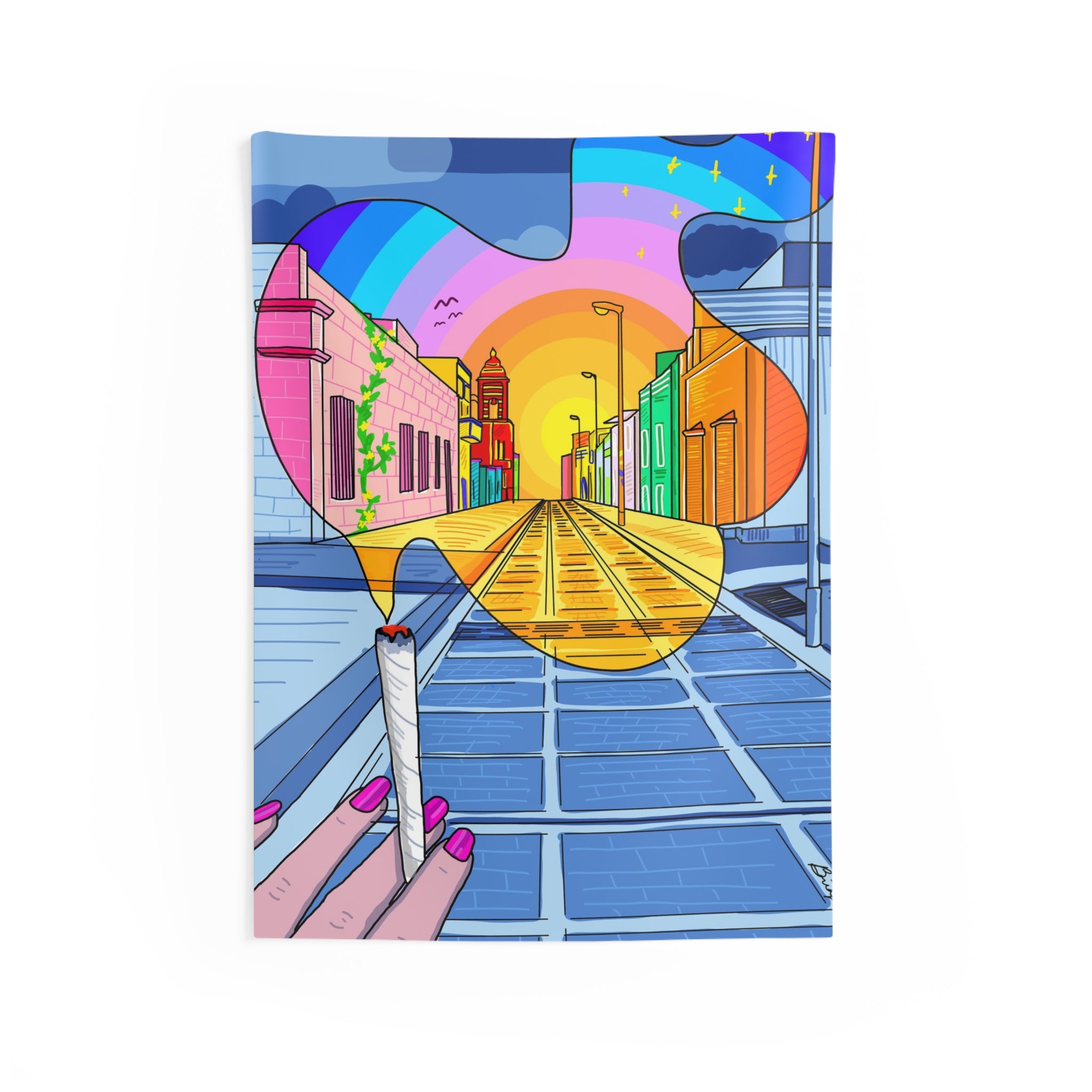 "Medicated Perspective OG" Wall Tapestry