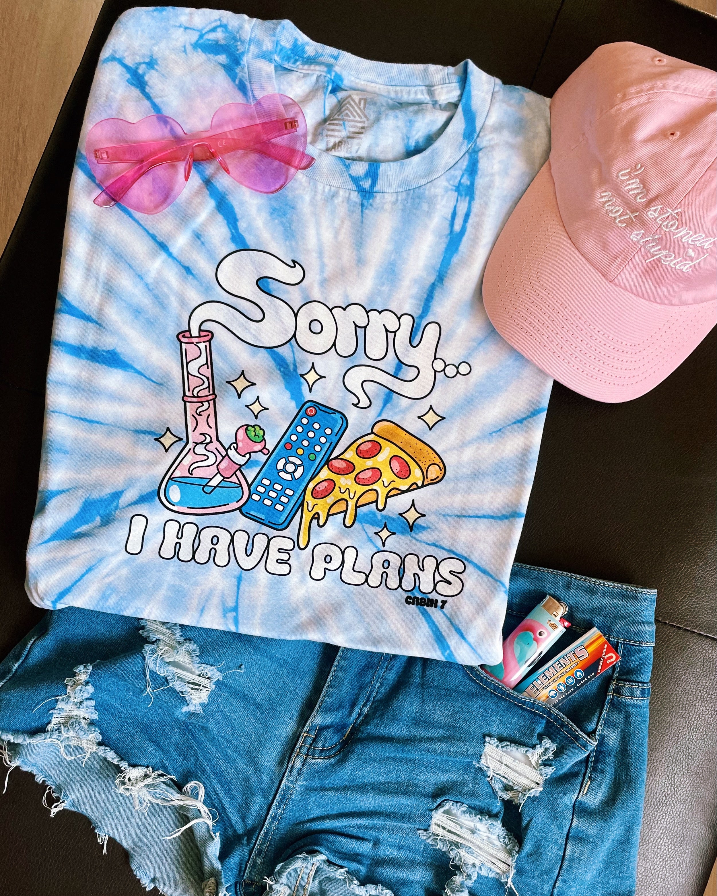 Sorry I Have Plans Tie Dye T-Shirt