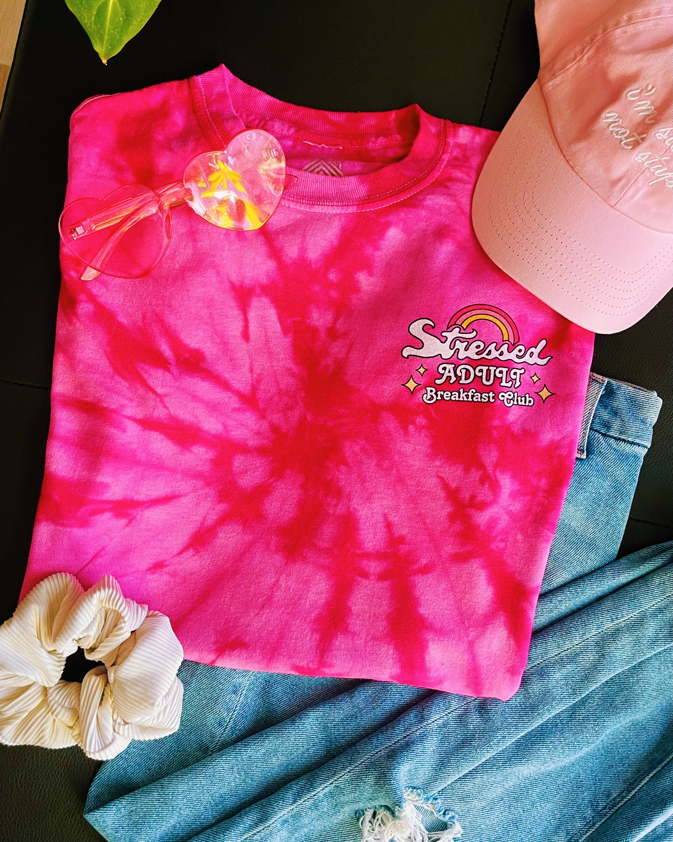 Stressed Adult Breakfast Club Tie Dye T-Shirt