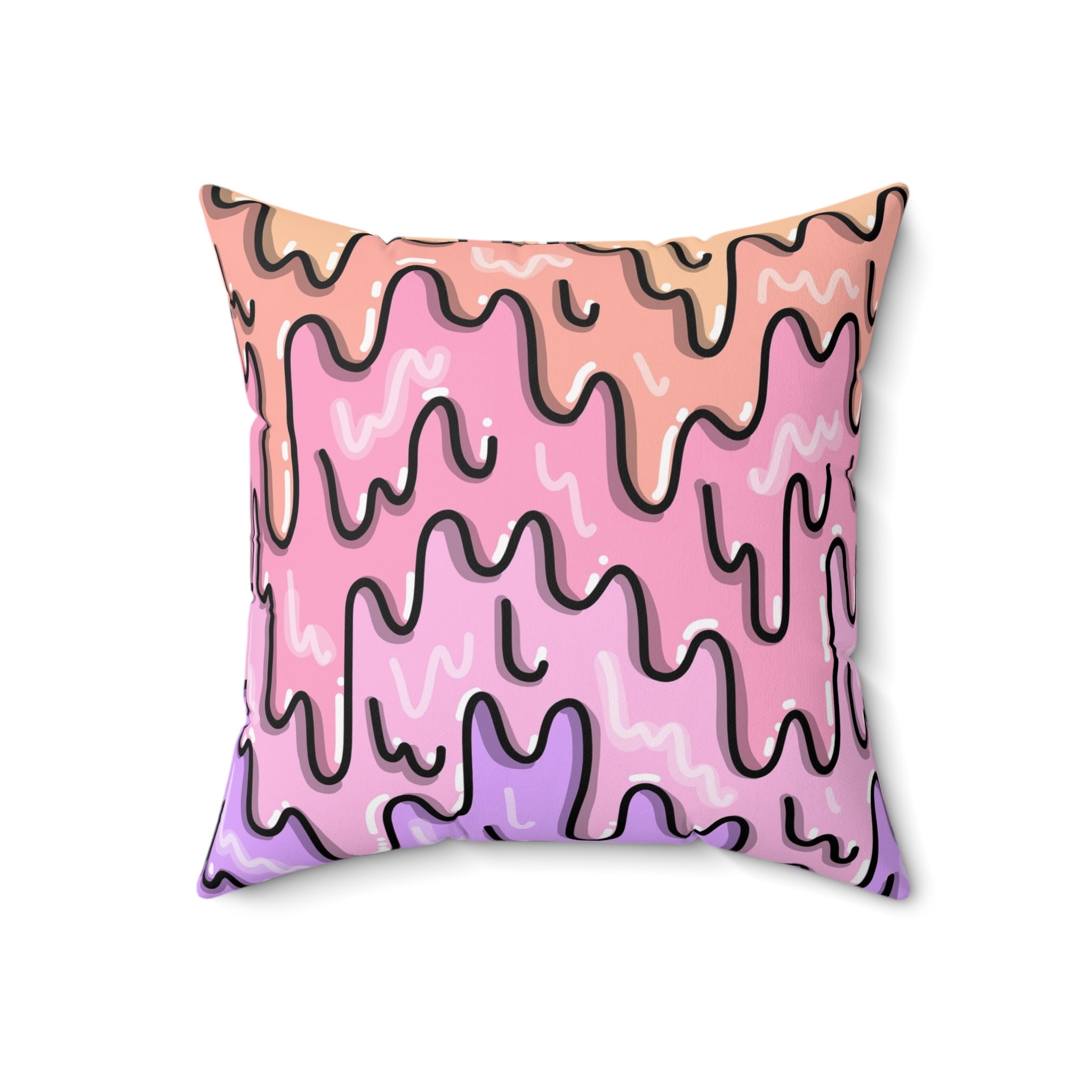 Peach Slime Throw Pillow