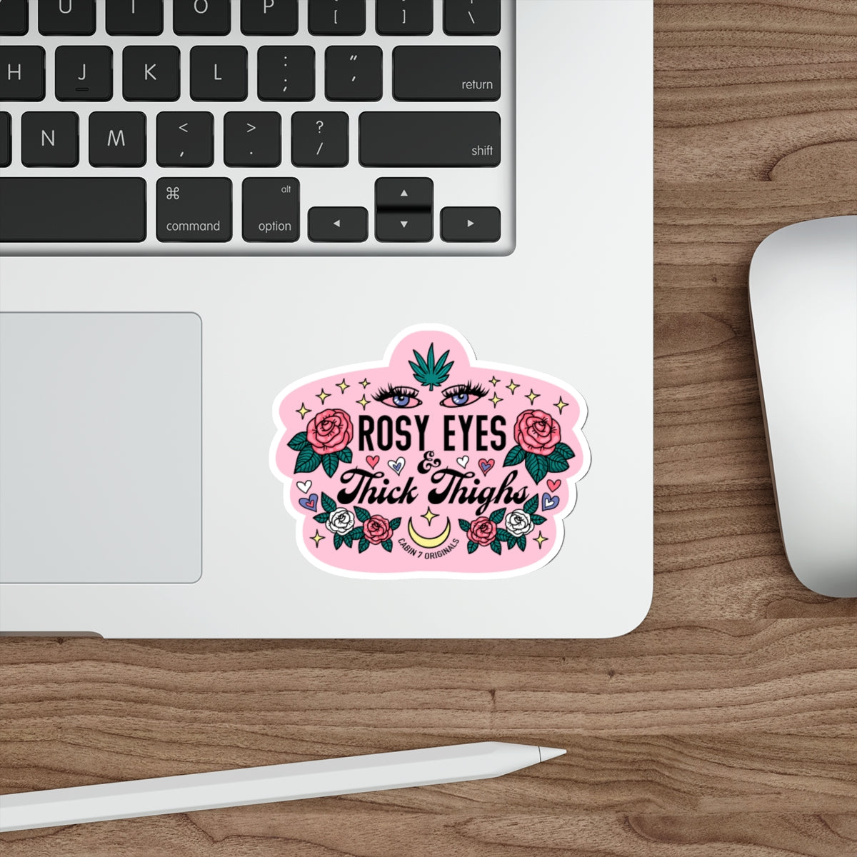 Rosy Eyes & Thick Thighs Sticker