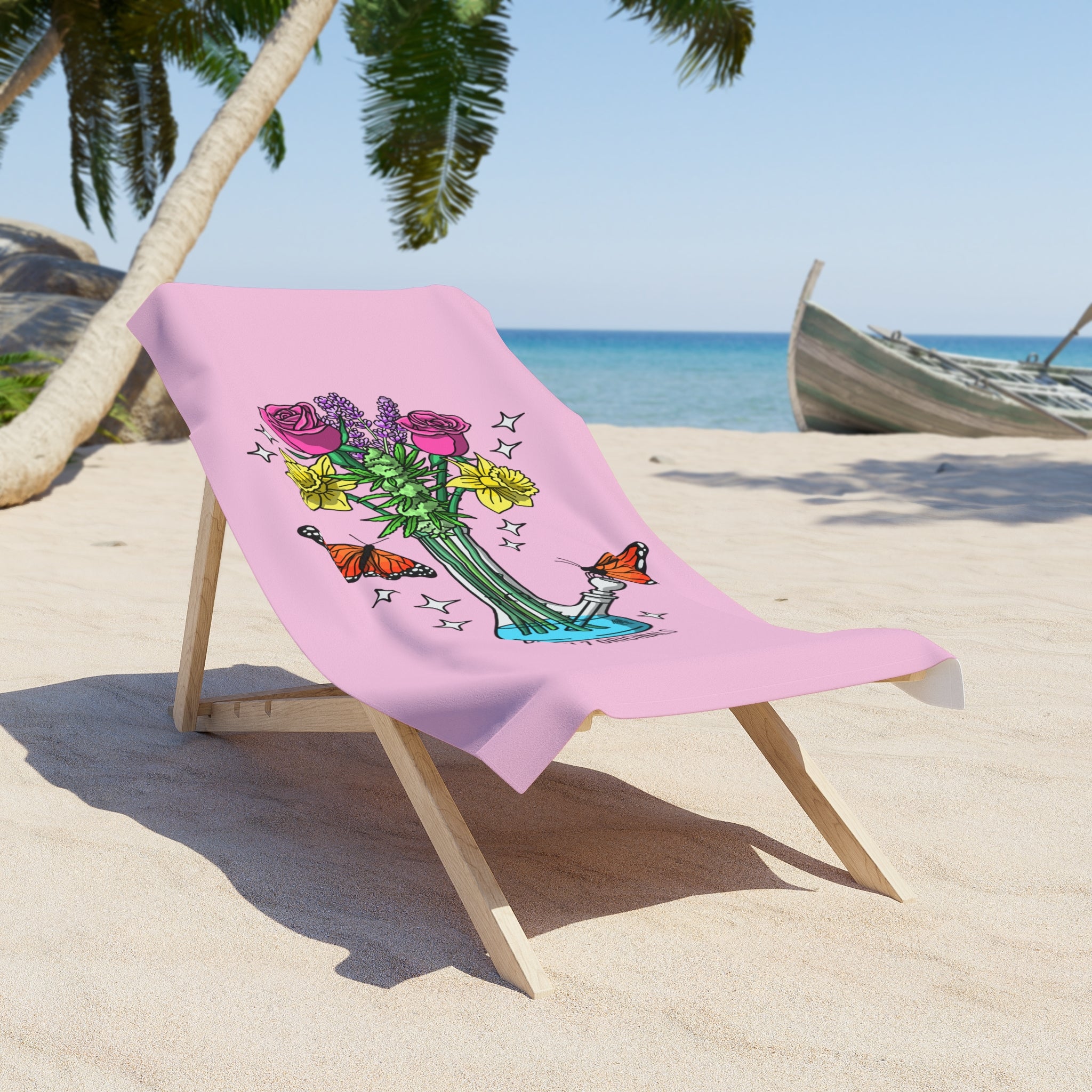 Bong Bouquet Beach Towel