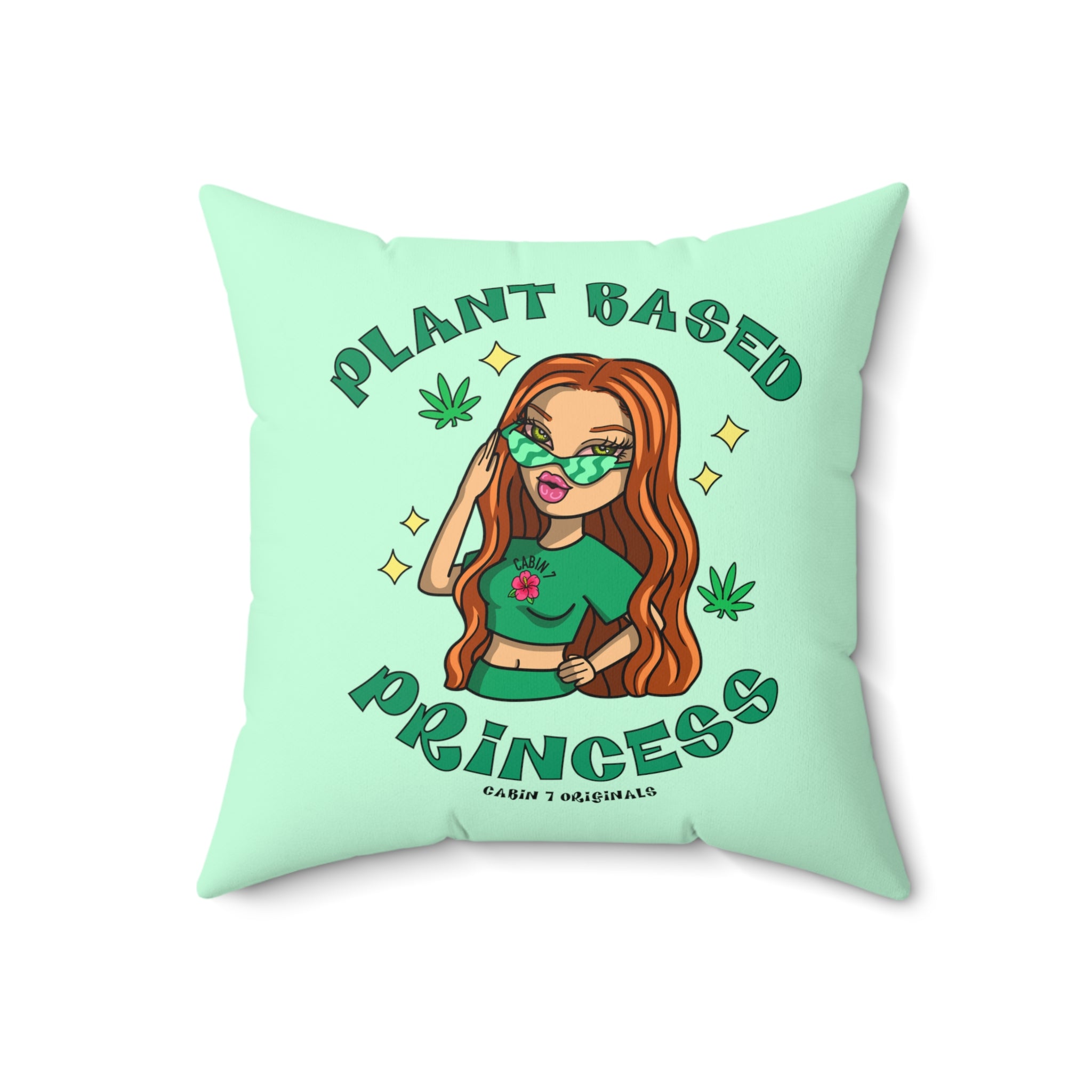 Plant Based Princess Throw Pillow