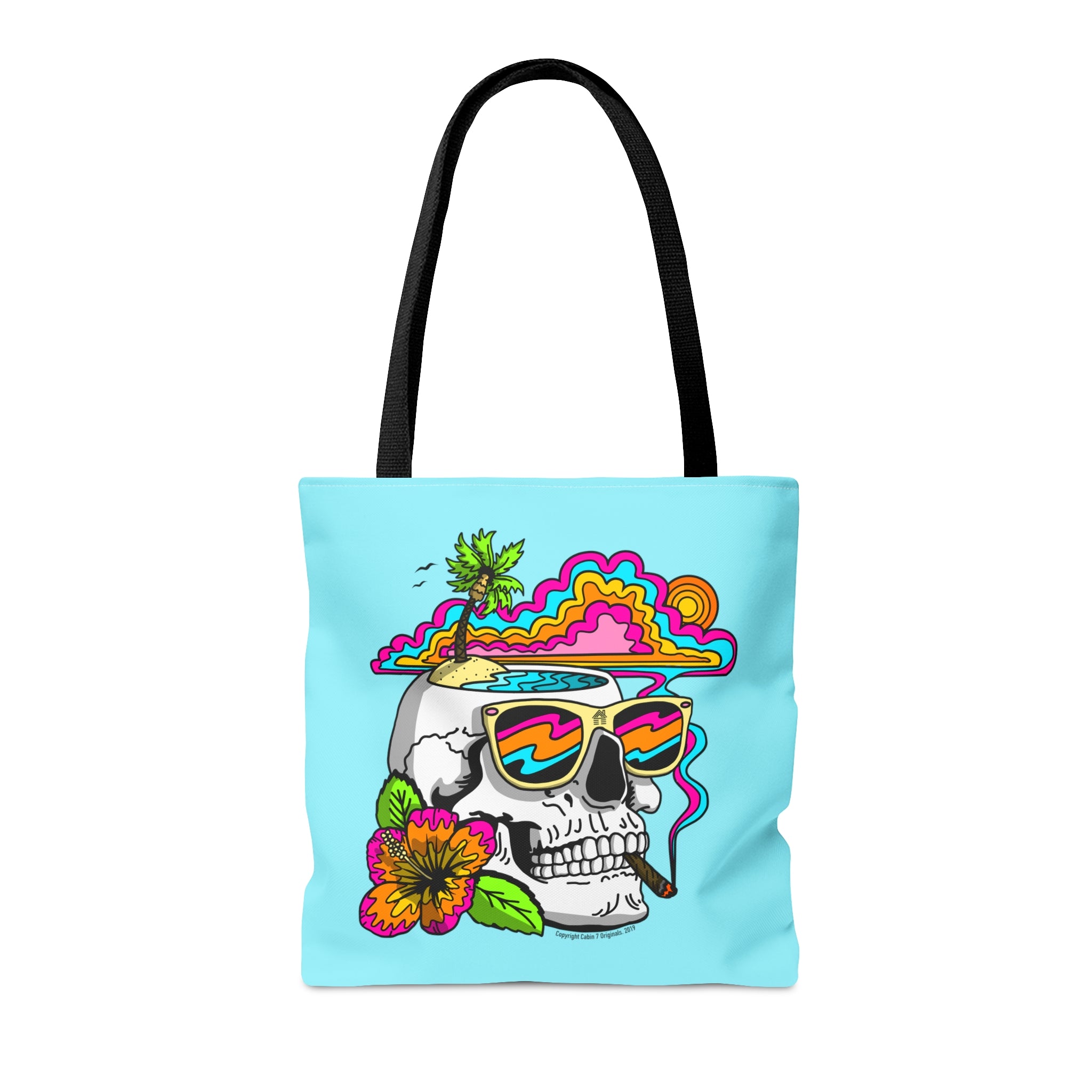 Summertime Skull Tote Bag