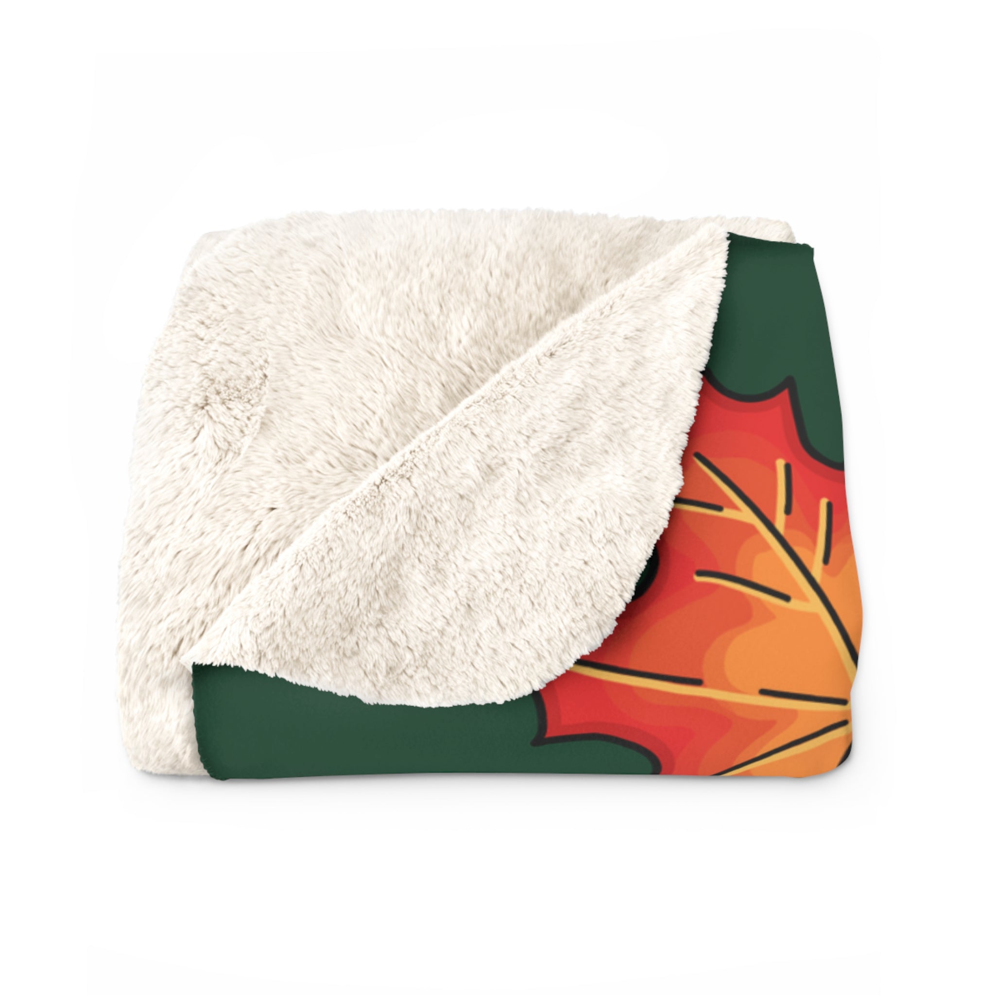 Fall Leaves Sherpa Fleece Blanket