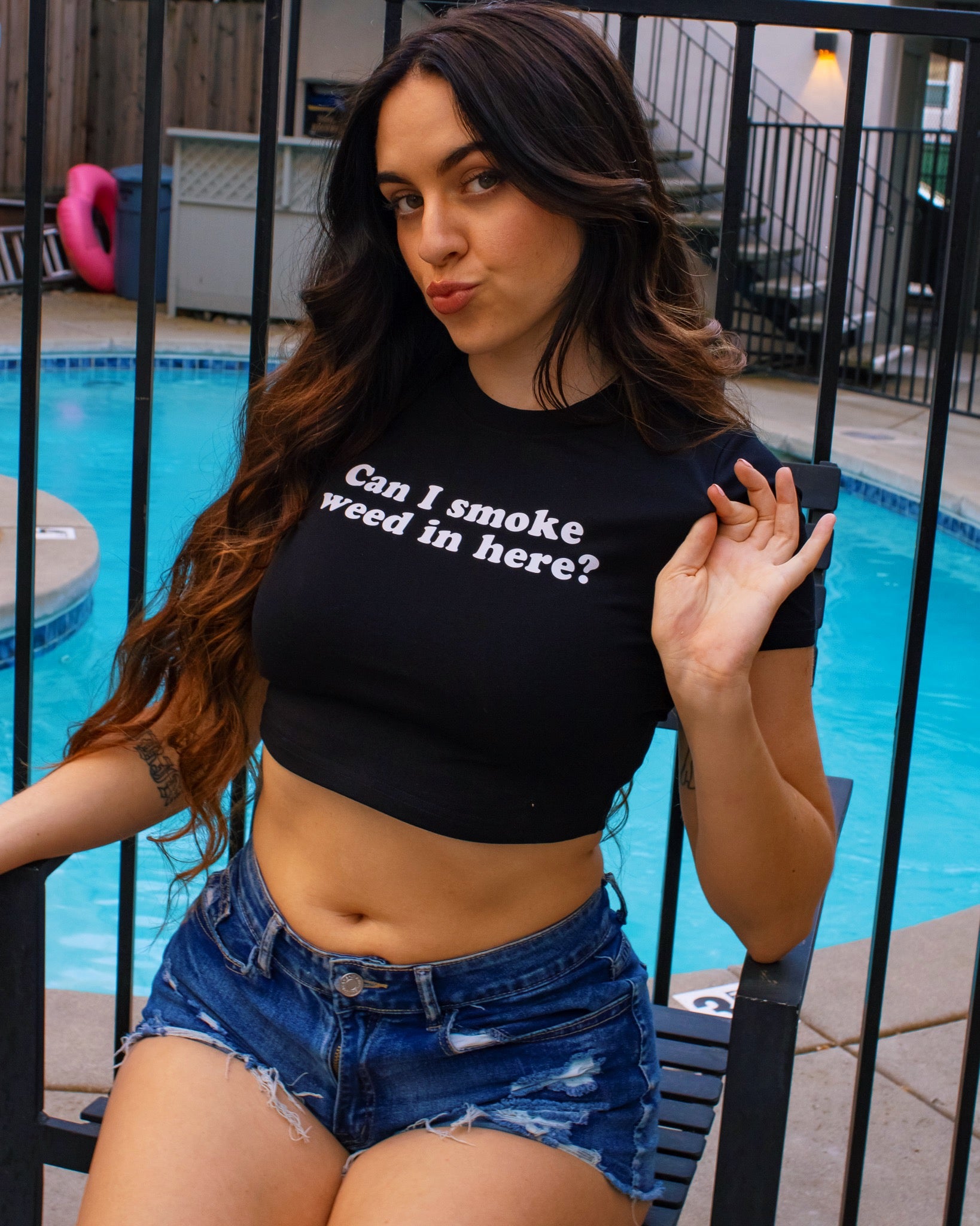 Can I Smoke Weed In Here? Crop Top