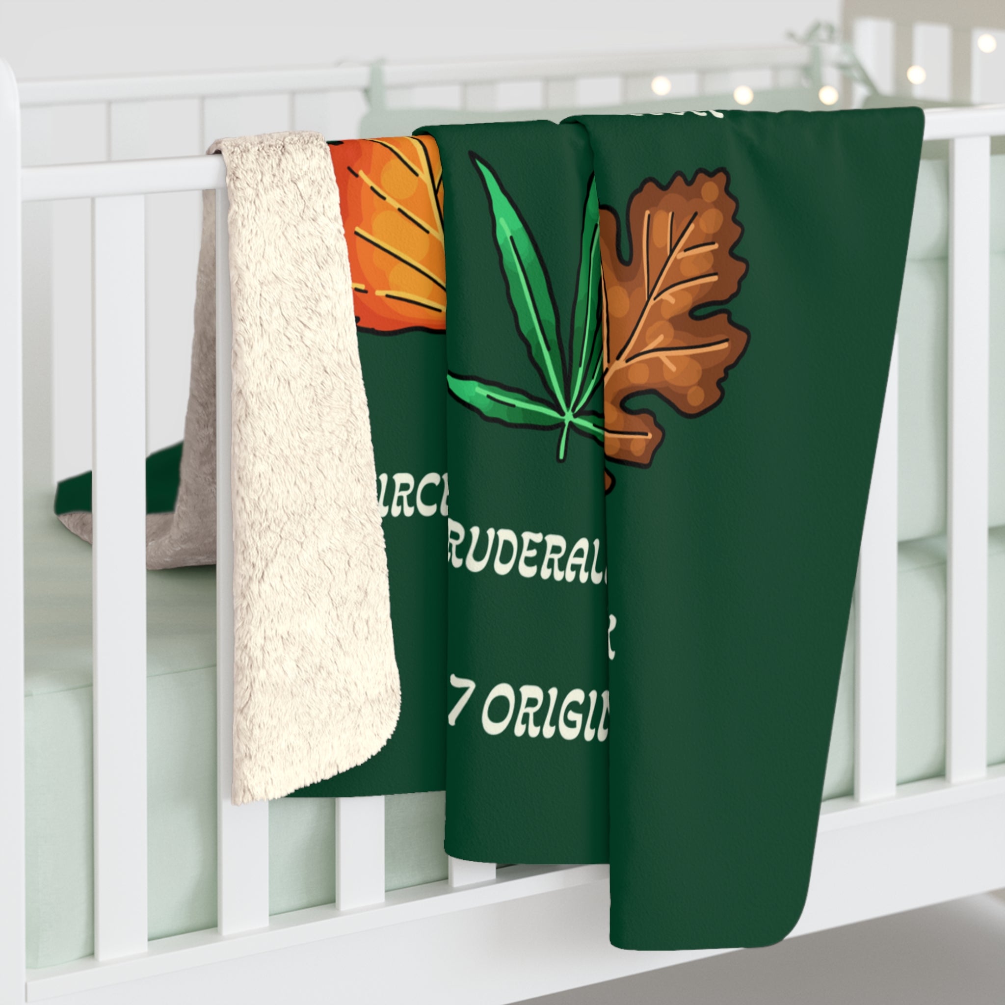 Fall Leaves Sherpa Fleece Blanket