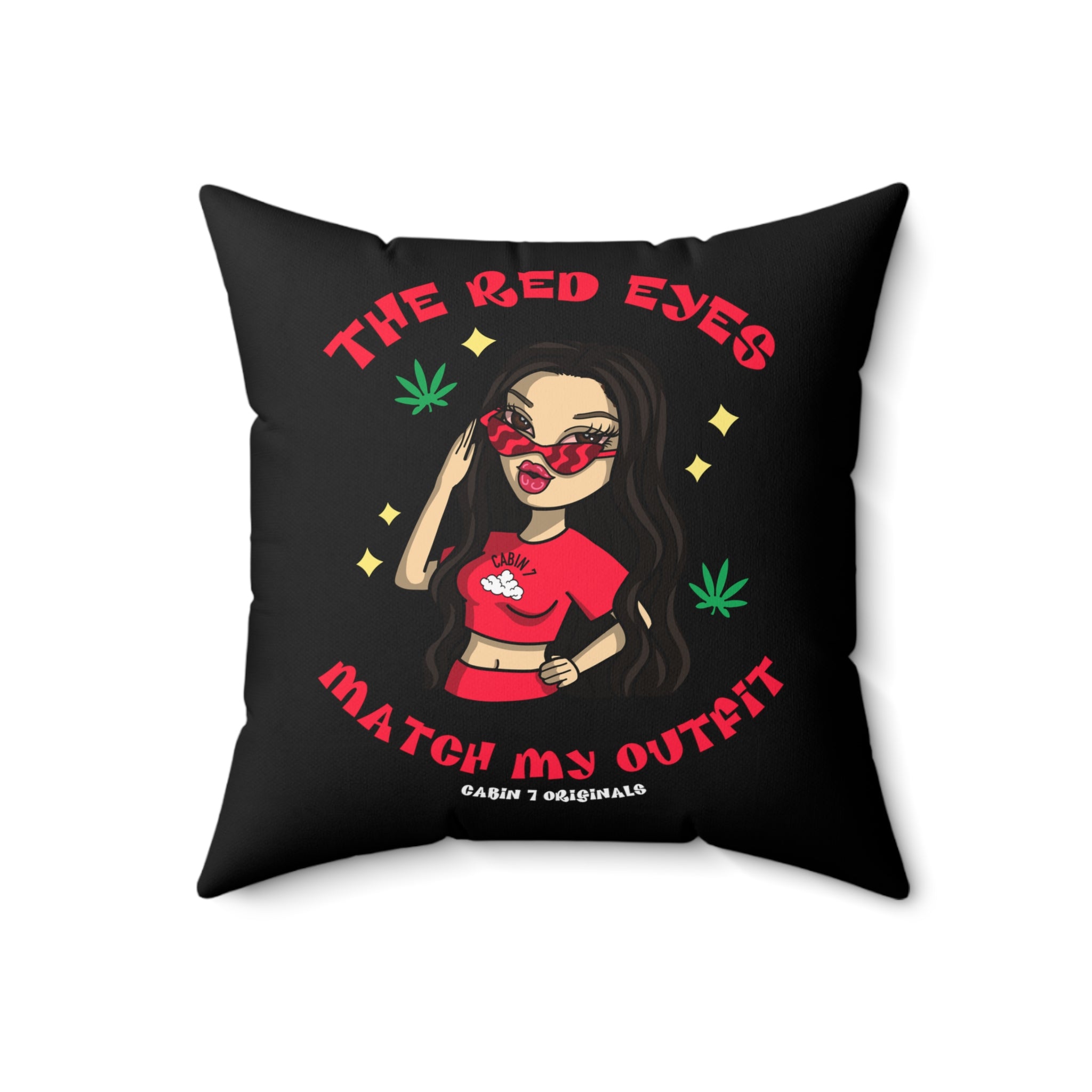 Red Eyes Match My Outfit Throw Pillow