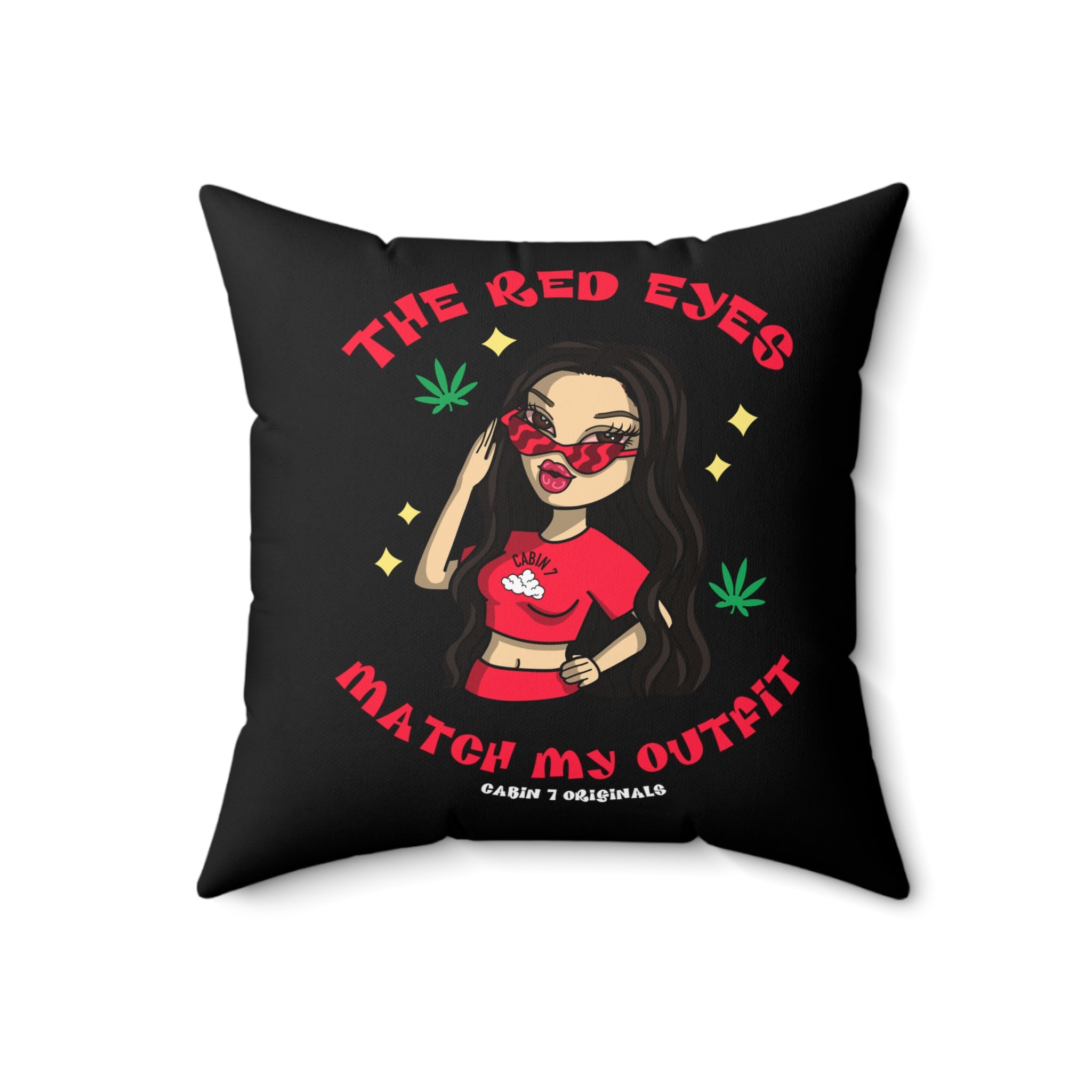 Red Eyes Match My Outfit Throw Pillow