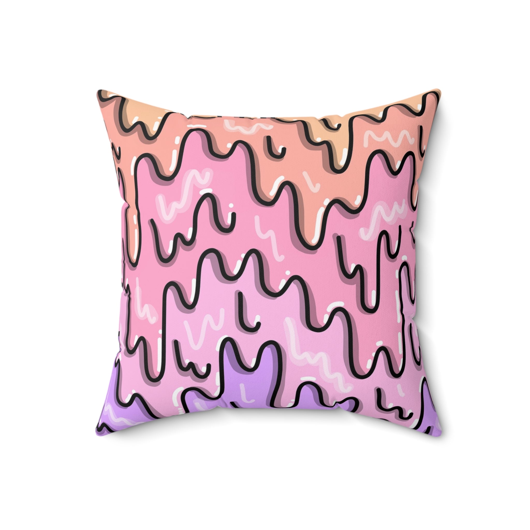 Peach Slime Throw Pillow
