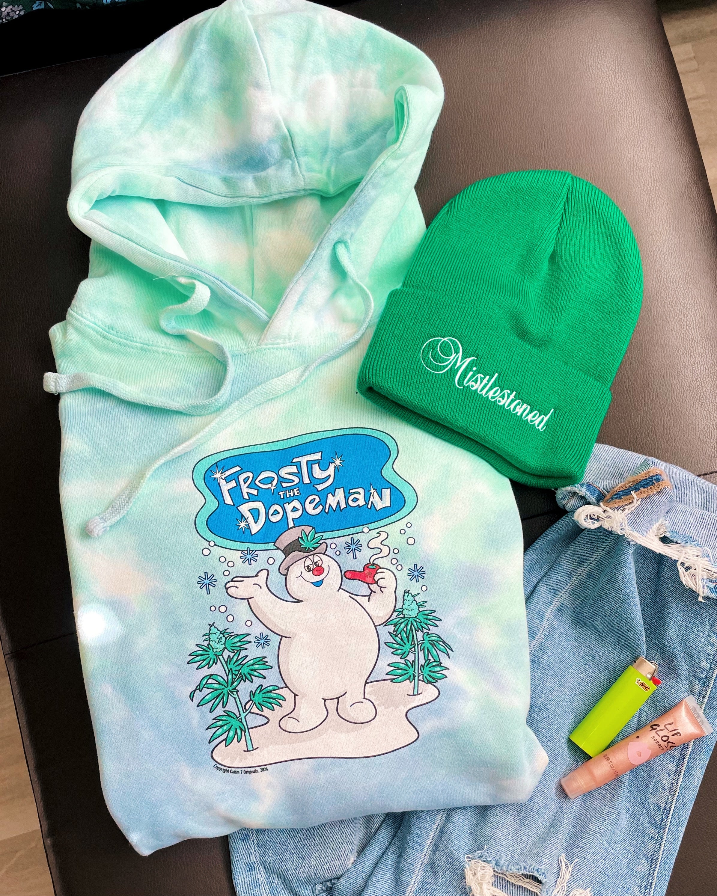 Frosty the Dopeman Tie Dye Hoodie
