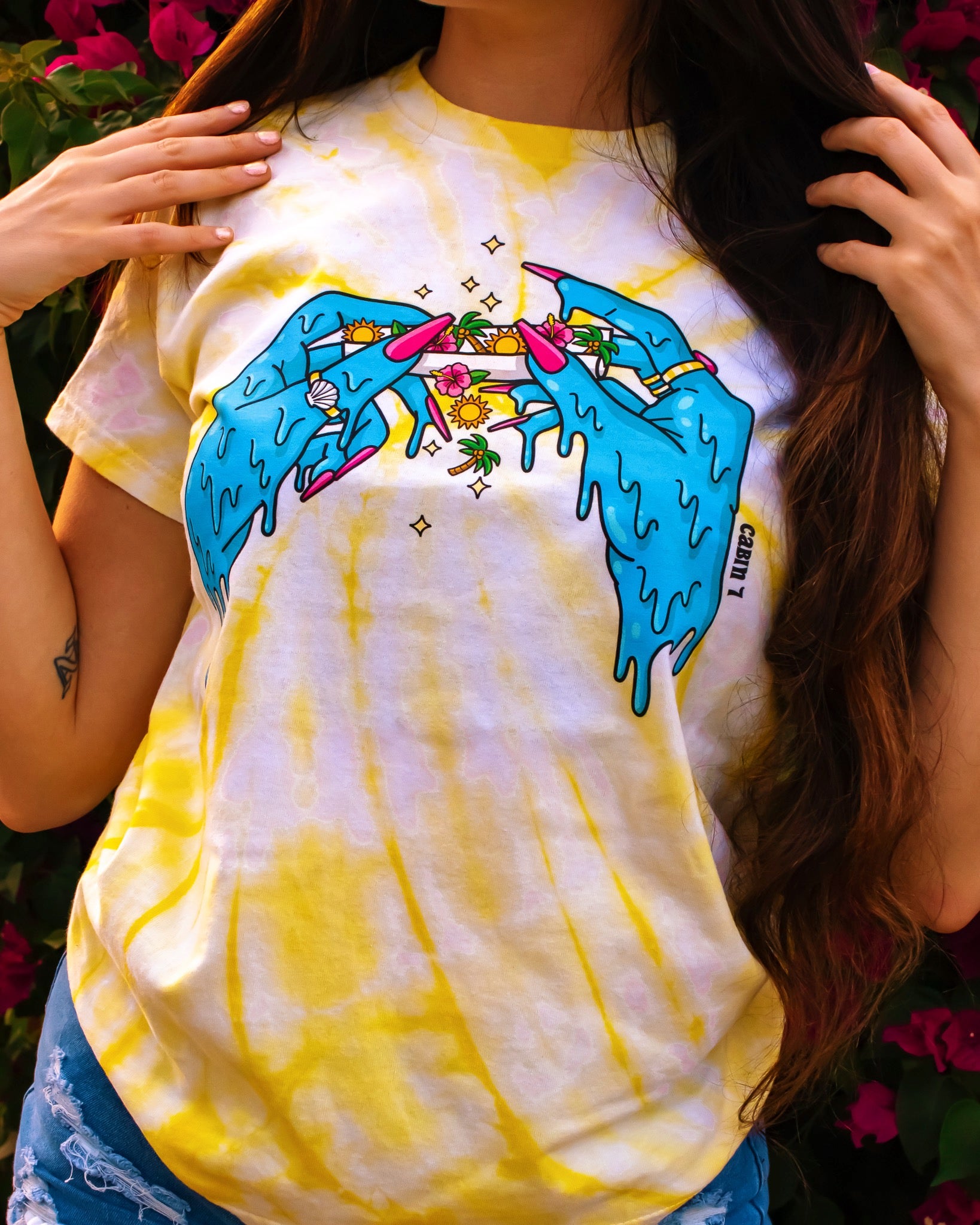 Rolling Up Summer Tie Dye T-Shirt