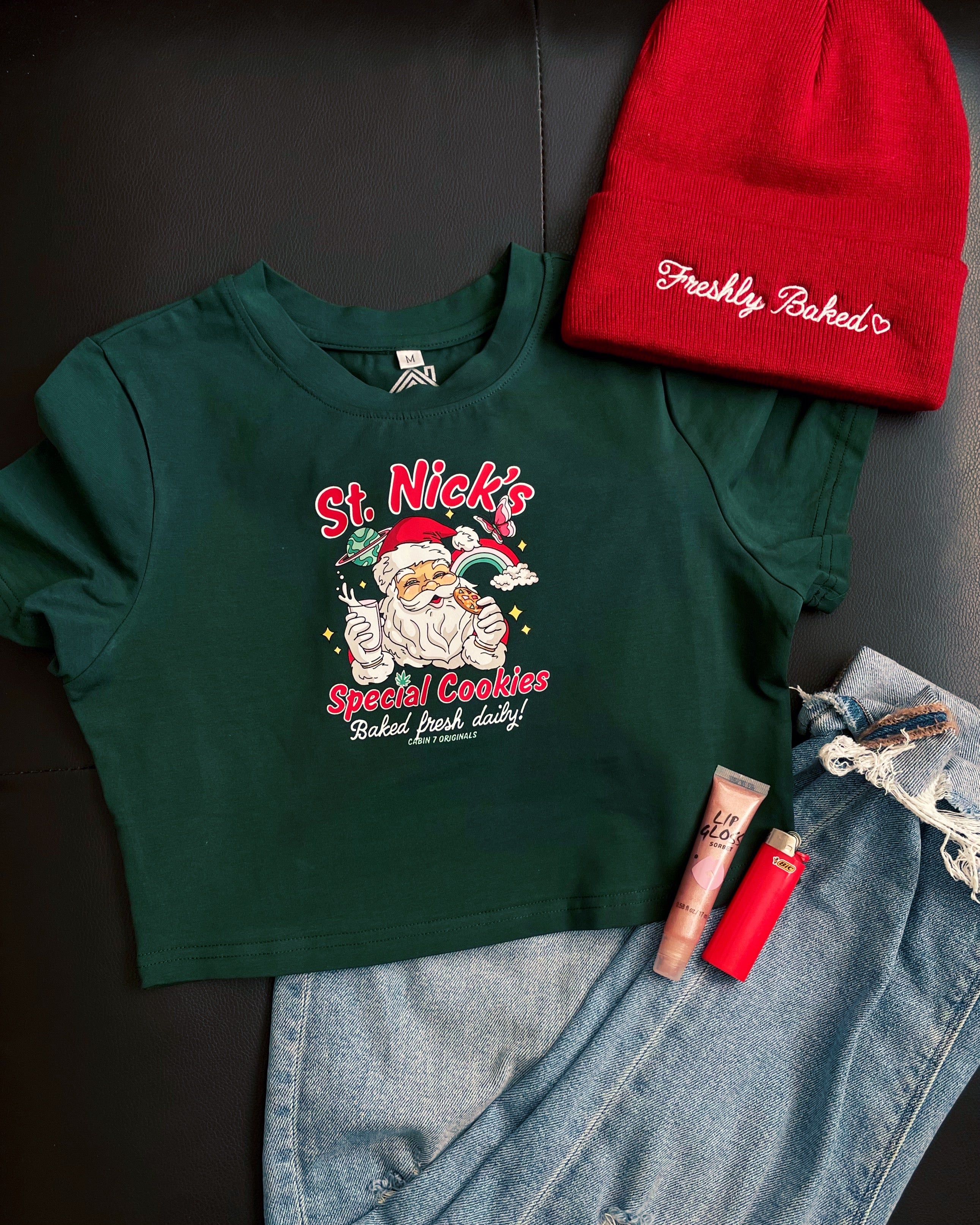 St. Nick's Special Cookies Crop Top