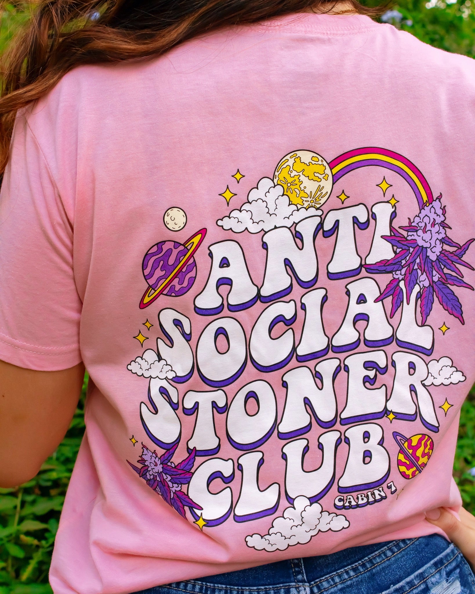 Antisocial Stoner Club T-Shirt - PINK