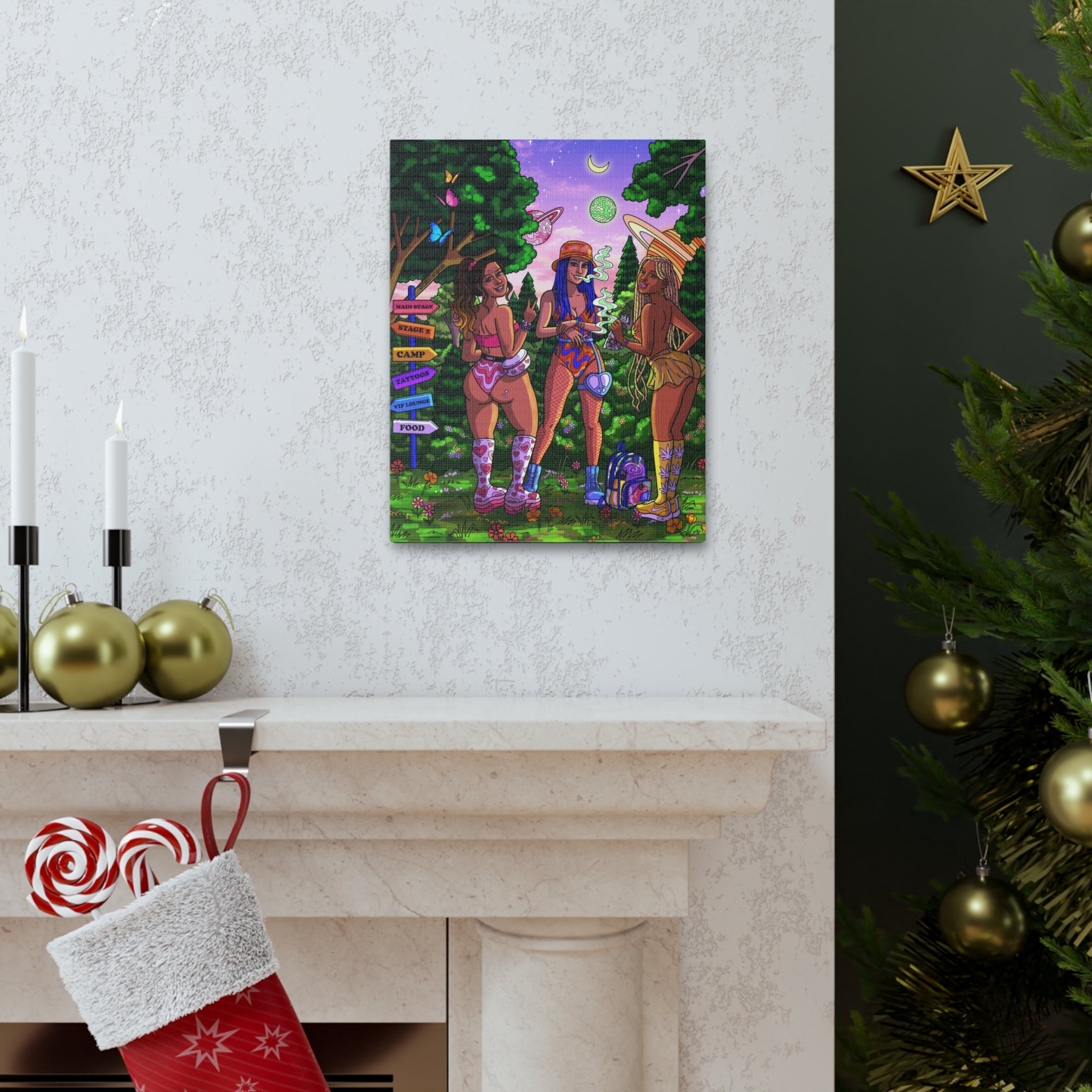 "Festie Besties" Canvas Print
