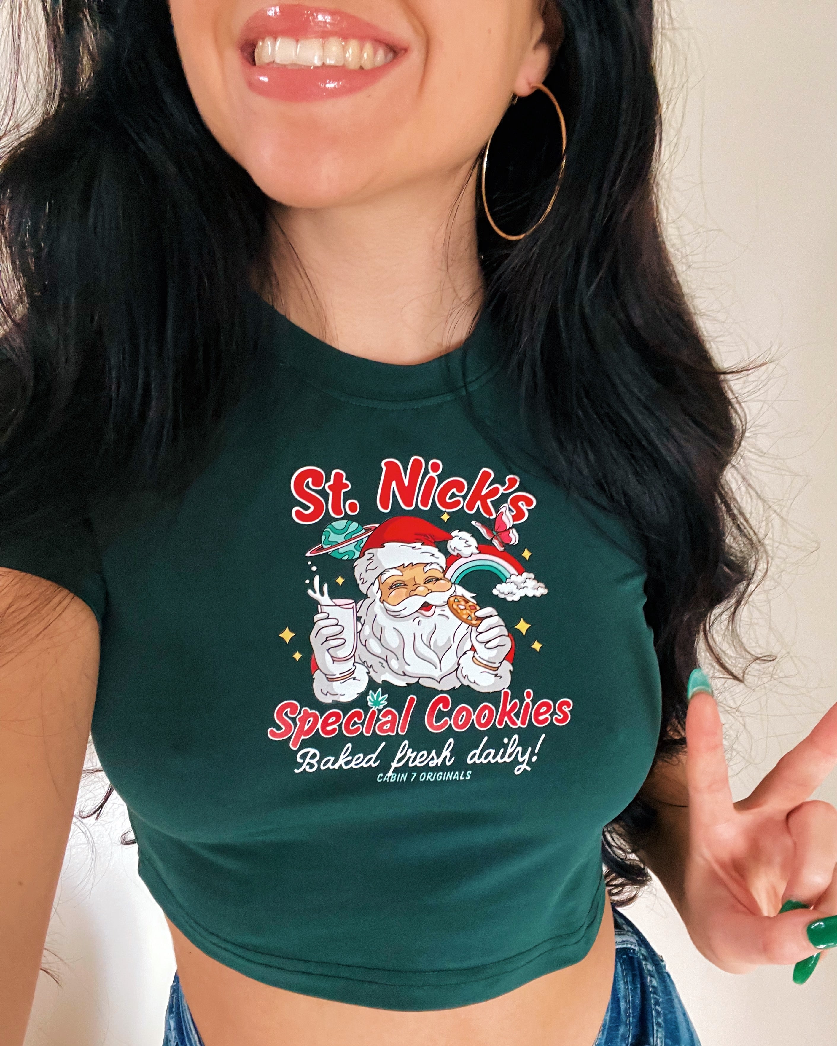 St. Nick's Special Cookies Crop Top