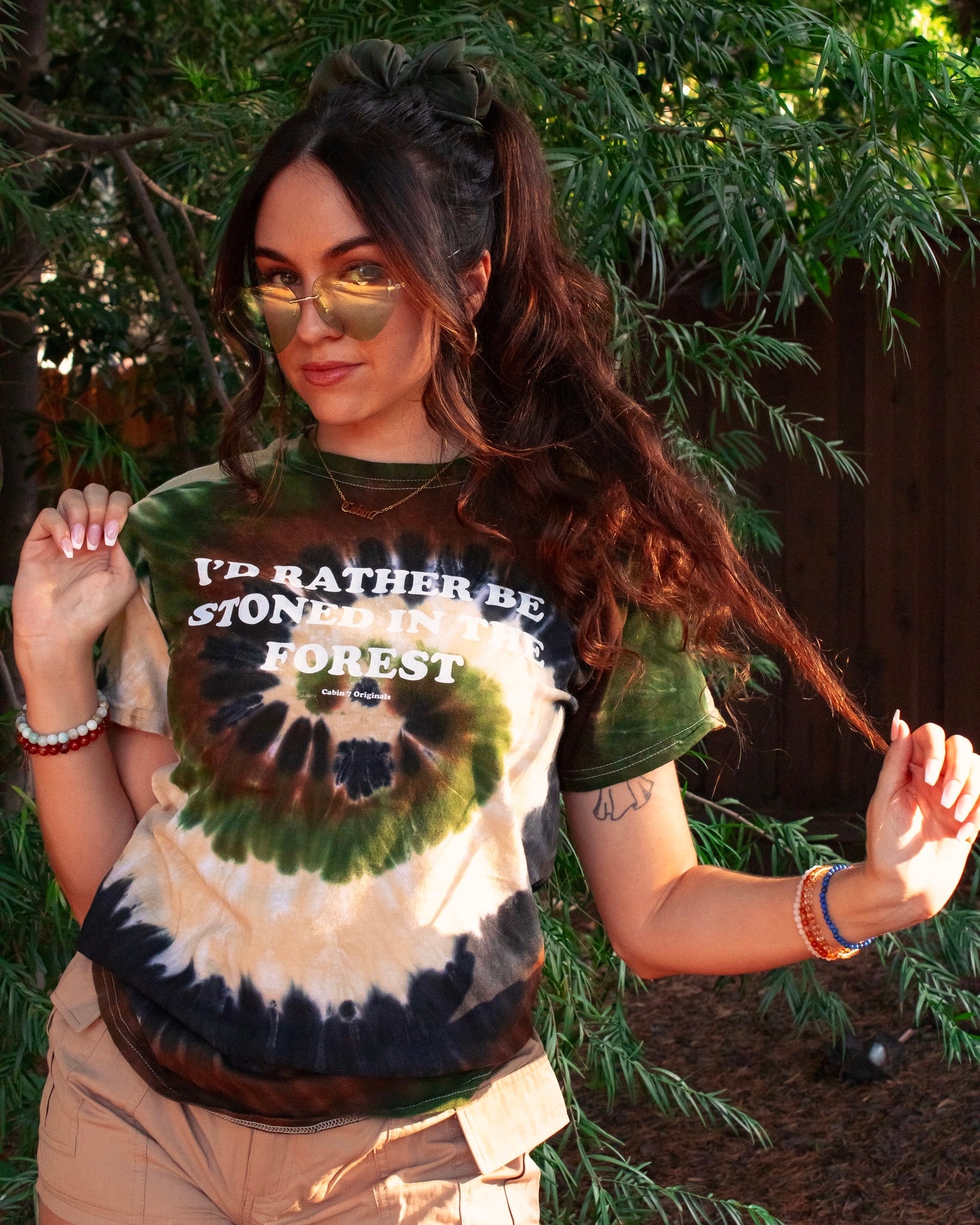 I'd Rather Be Stoned in the Forest Tie Dye T-Shirt