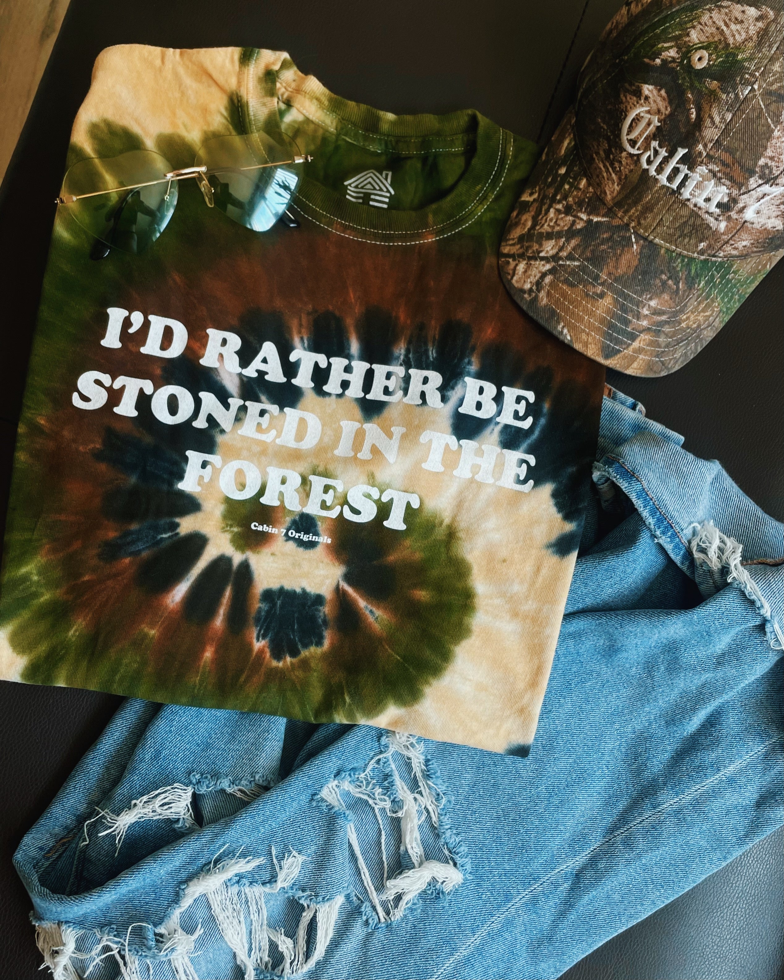 I'd Rather Be Stoned in the Forest Tie Dye T-Shirt