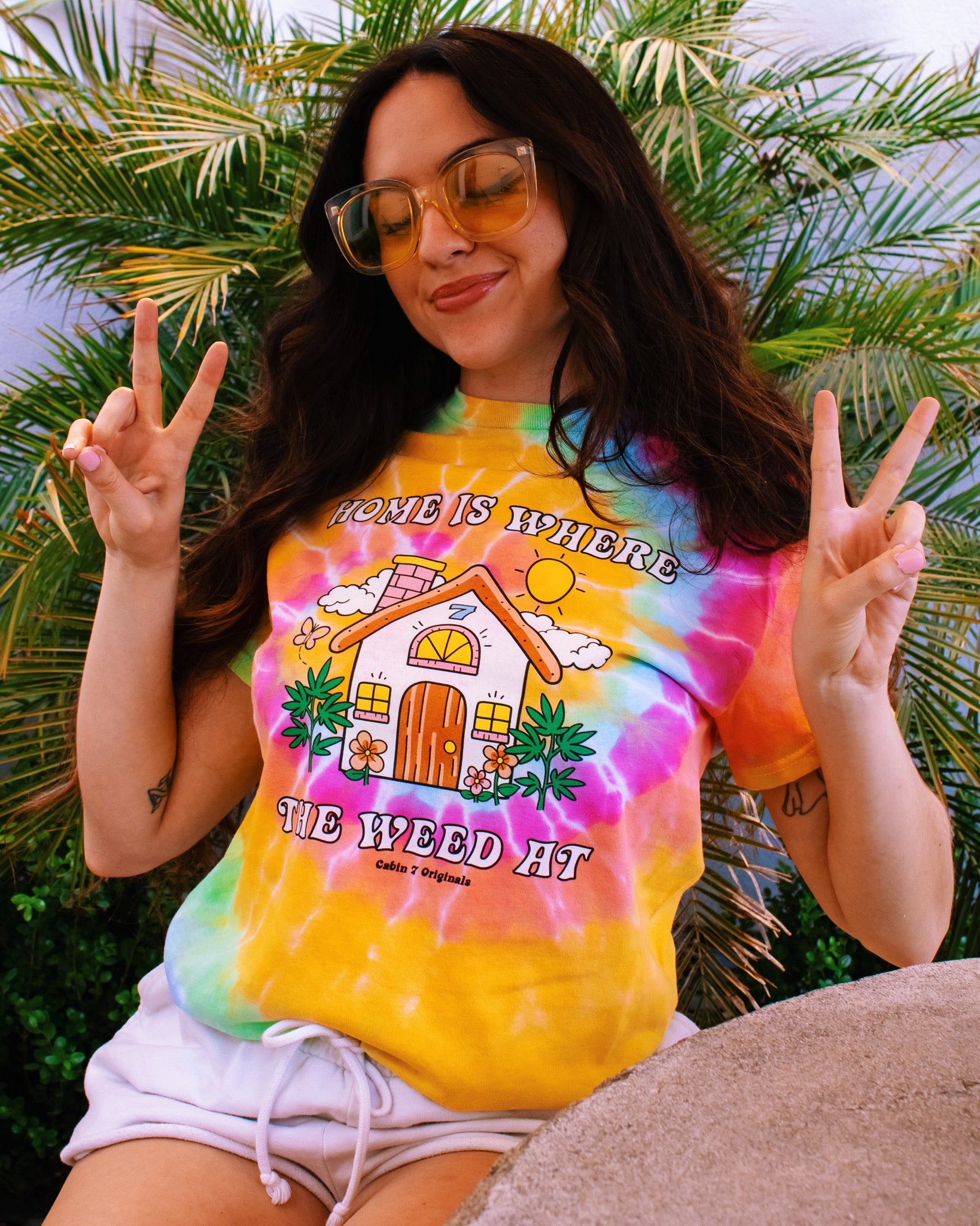 Home Is Where The Weed At Tie Dye T-Shirt