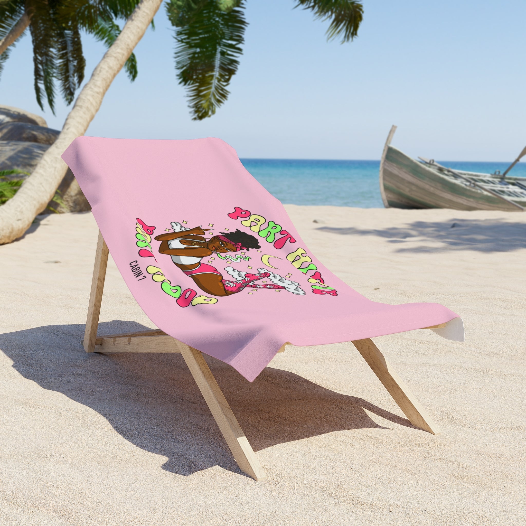 Part Hippie Part Hood Beach Towel
