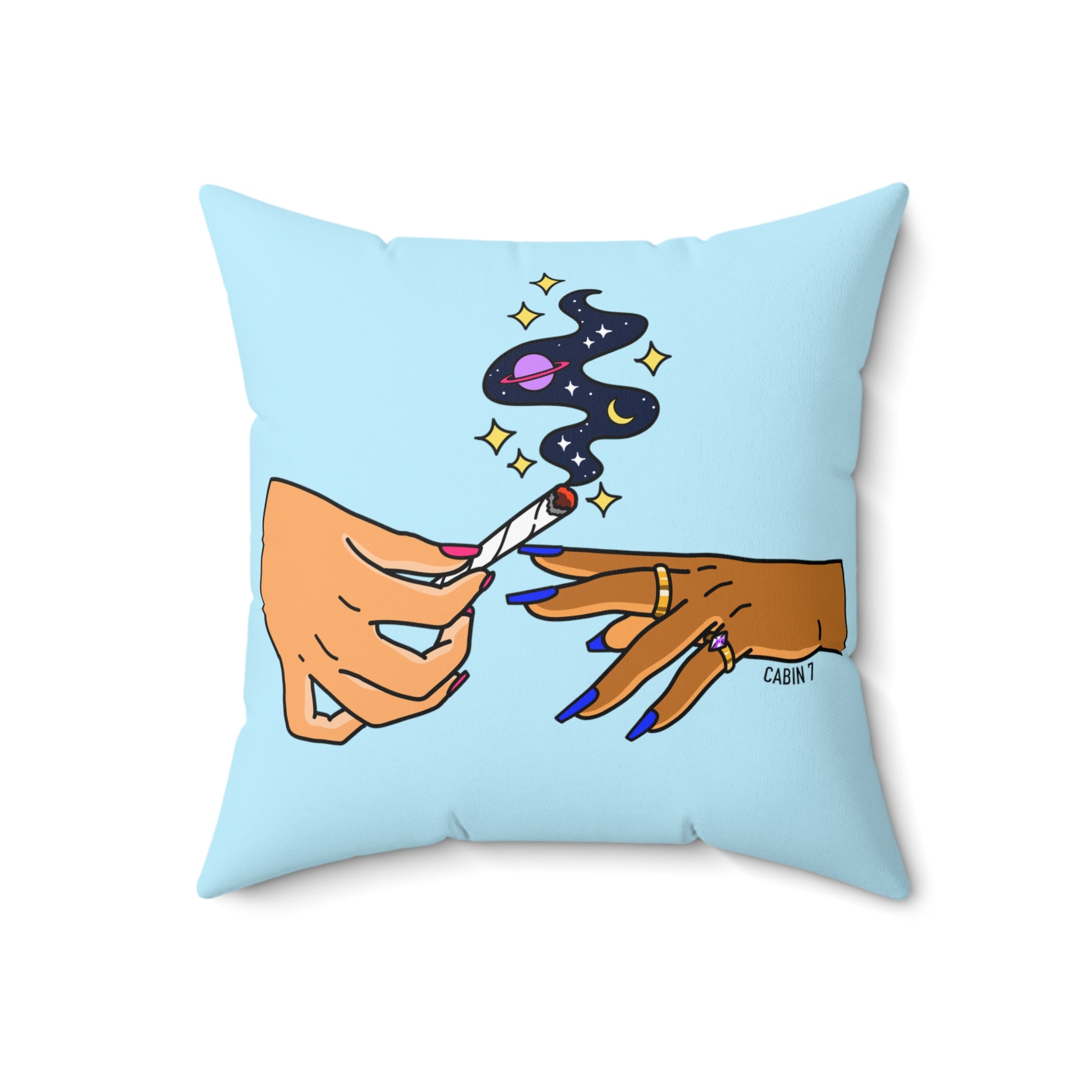 Space Sesh Throw Pillow