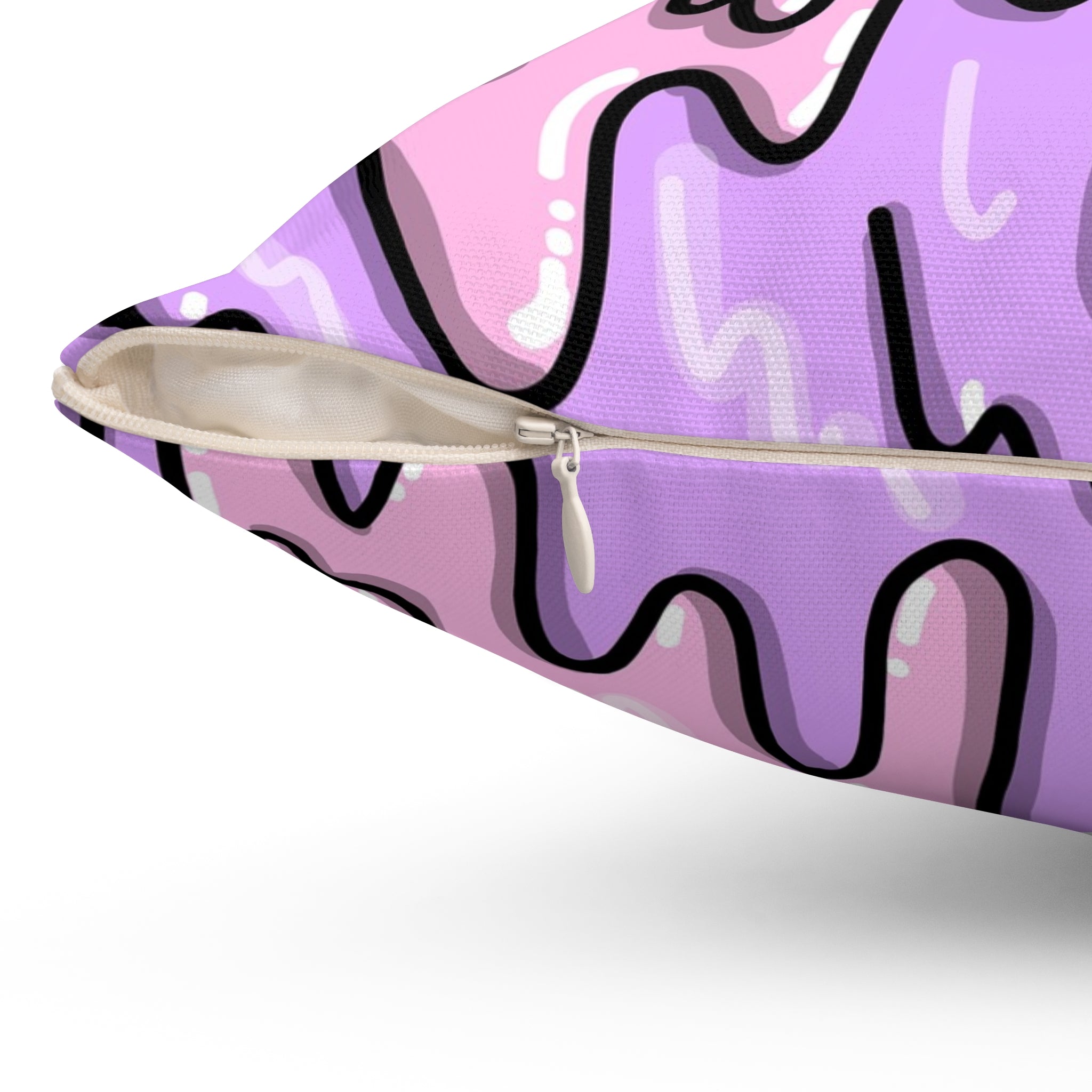 Peach Slime Throw Pillow