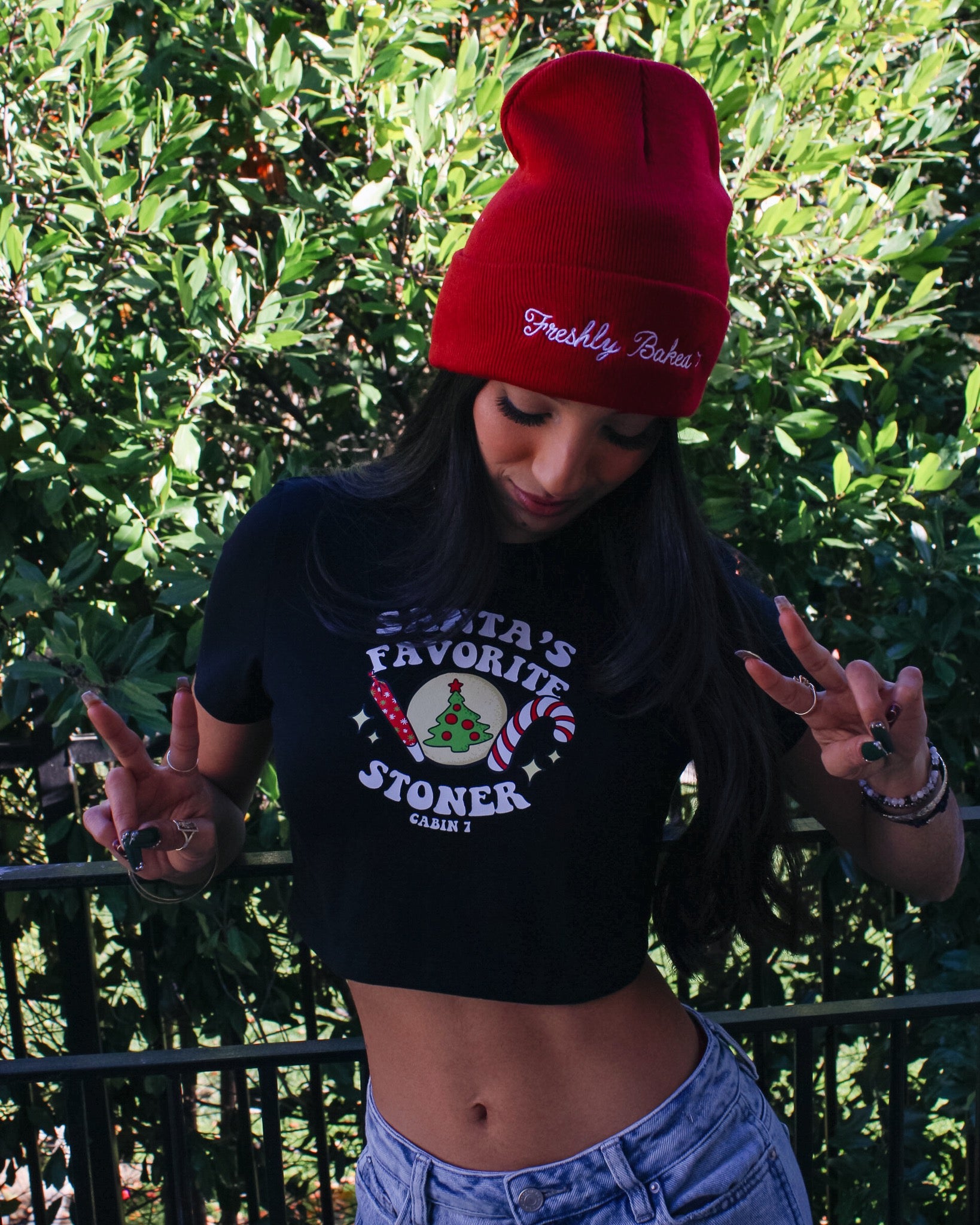 Santa's Favorite Stoner Crop Top