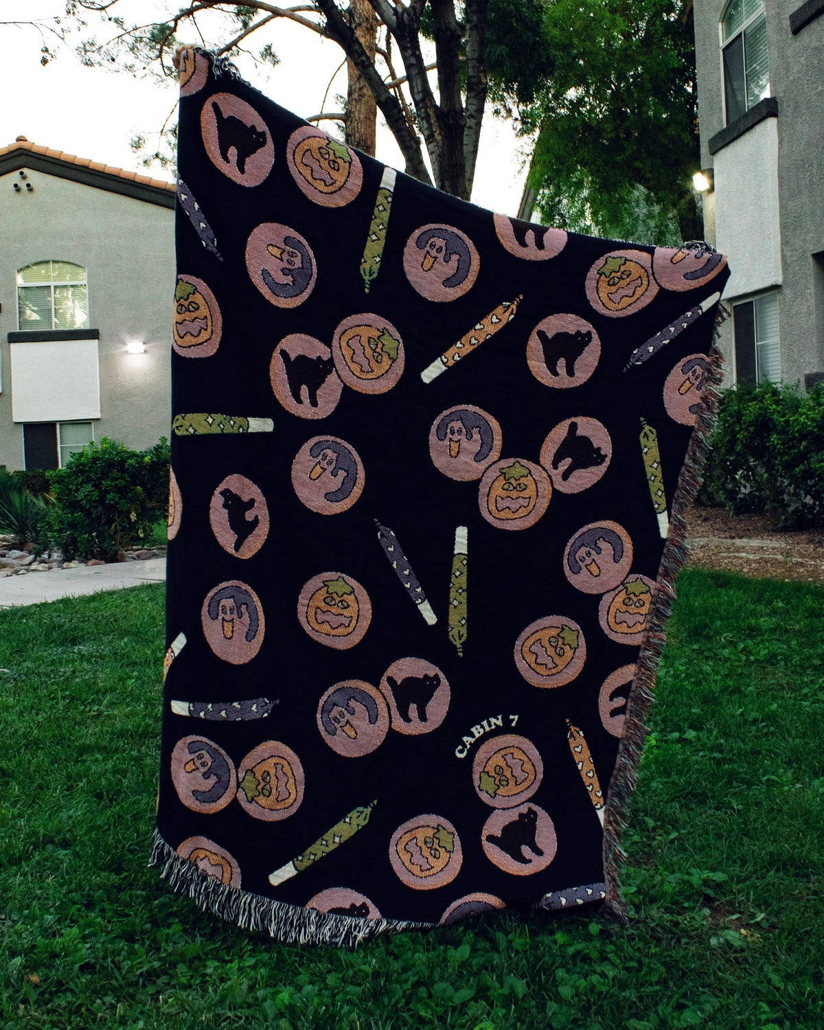 Toke Or Treat Woven Blanket