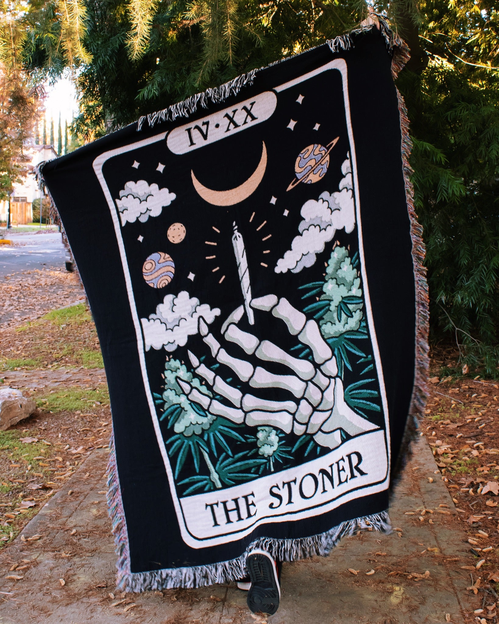 The Stoner Tarot Woven Blanket