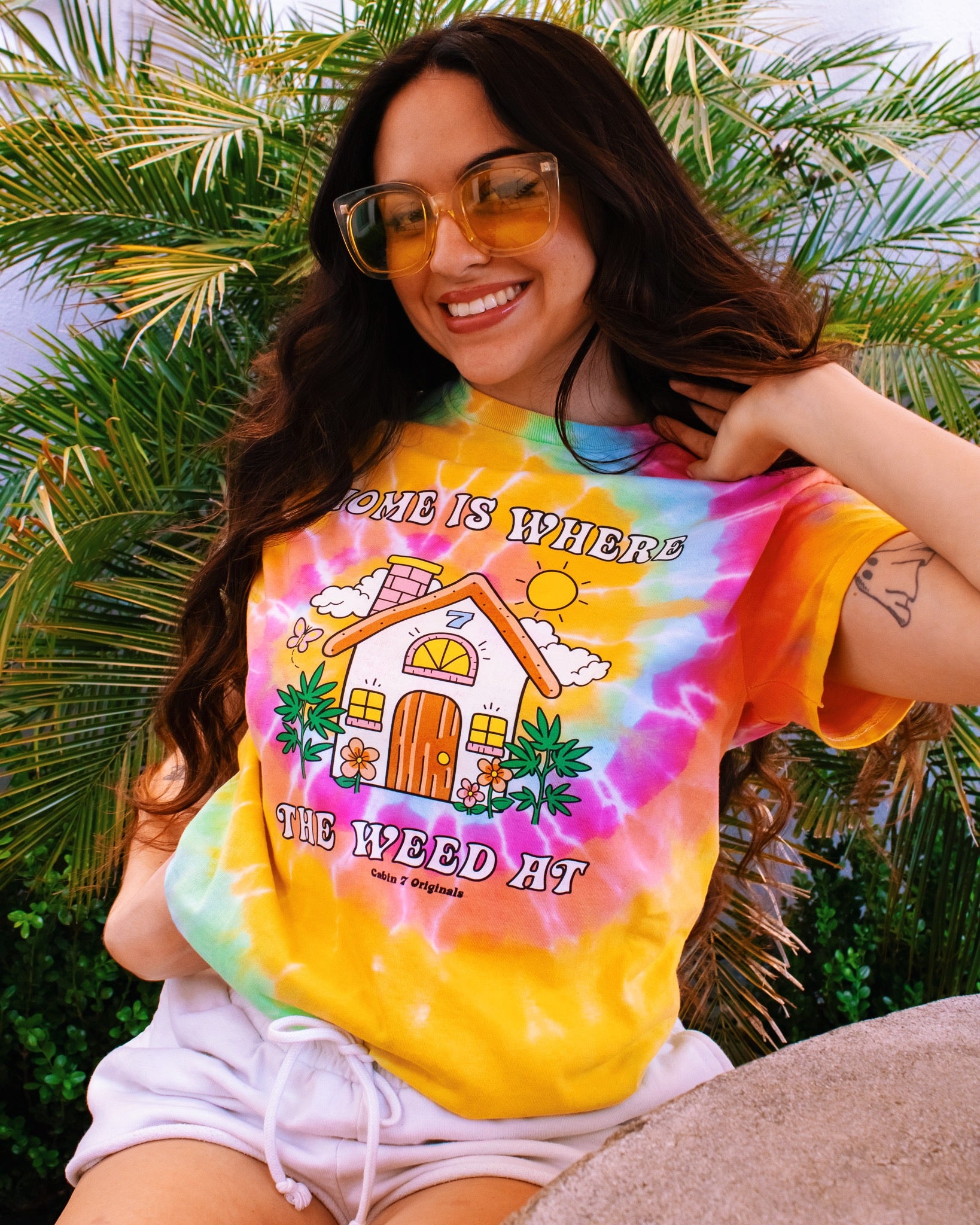 Home Is Where The Weed At Tie Dye T-Shirt