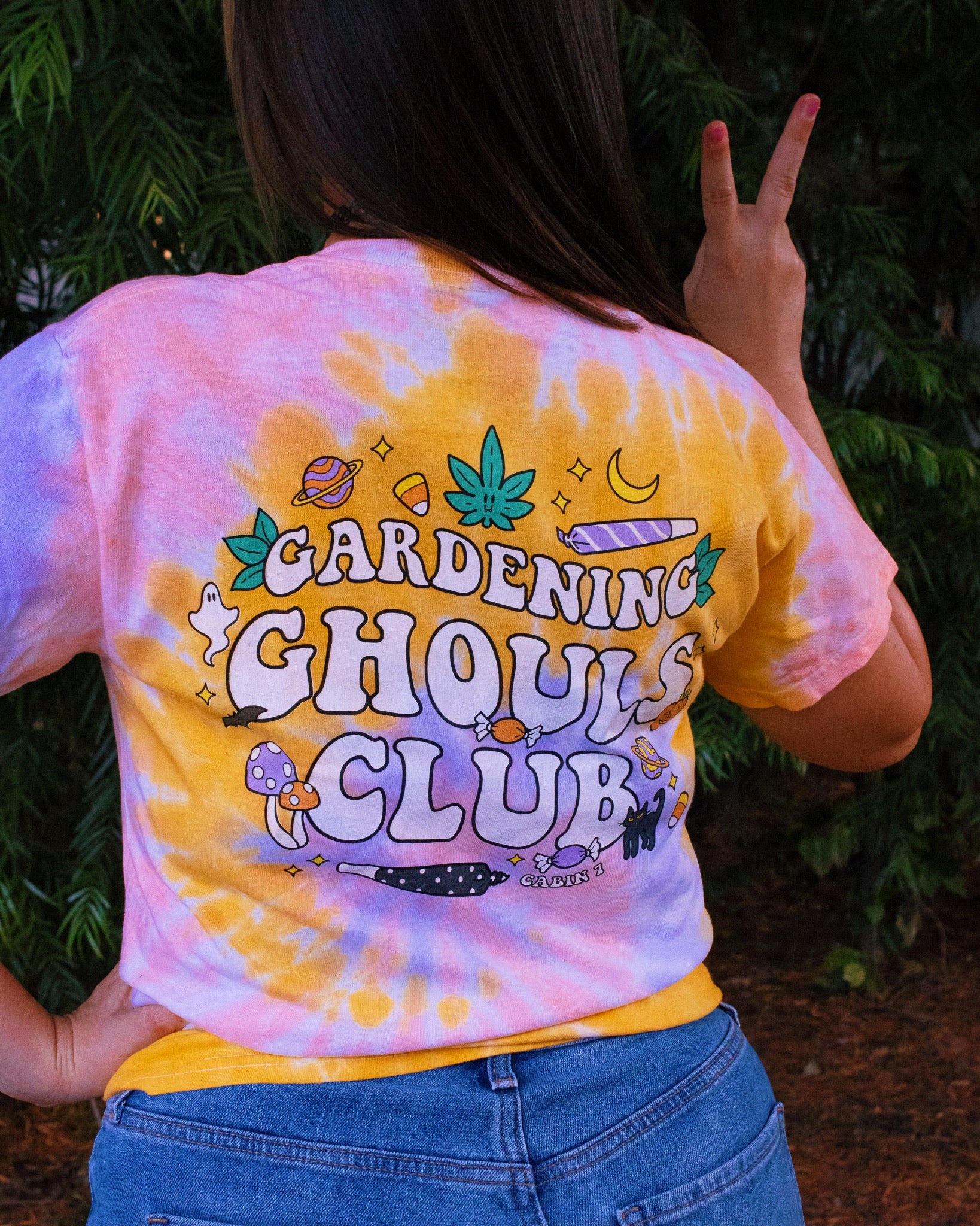 Gardening Ghouls Club Tie Dye T-Shirt
