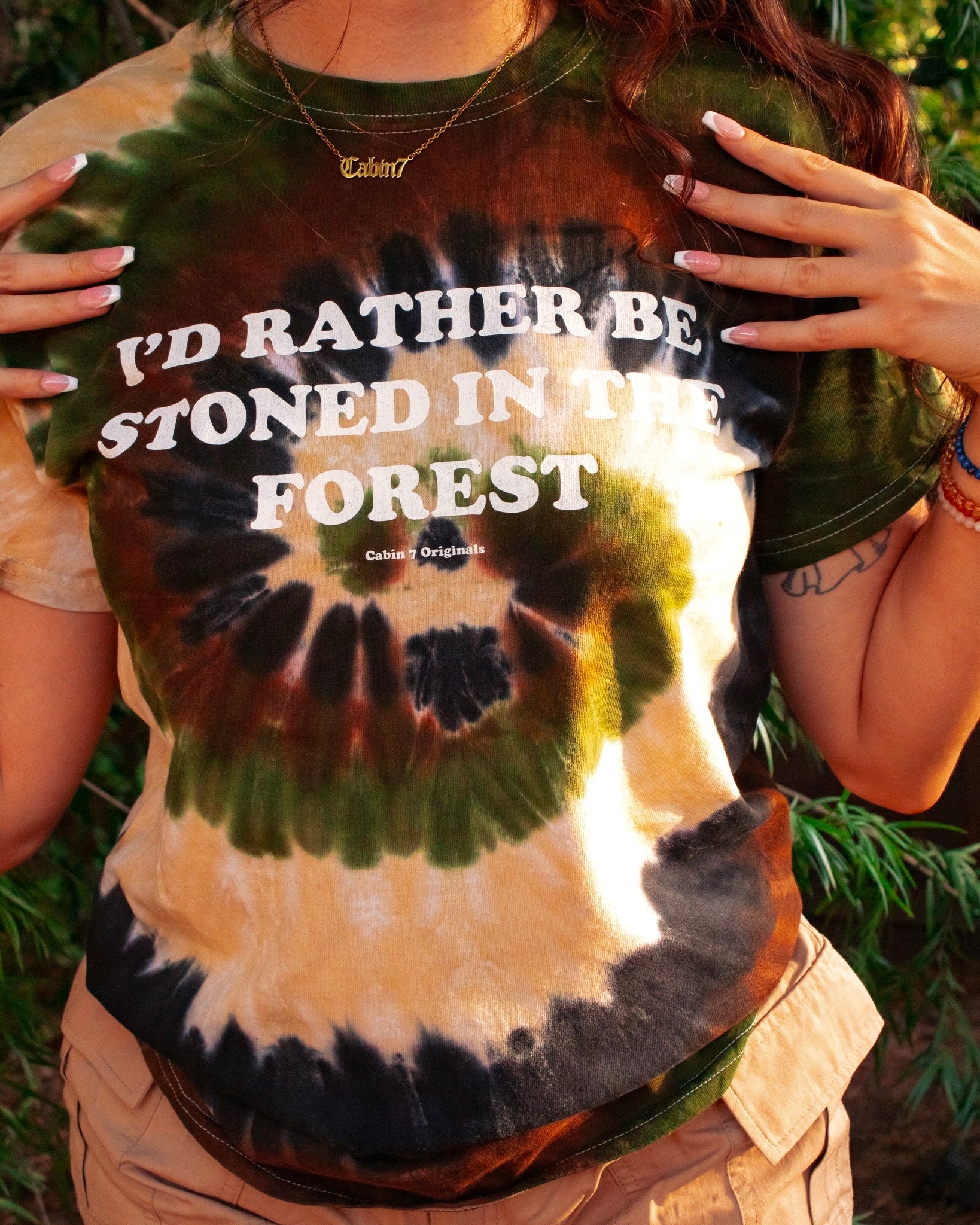 I'd Rather Be Stoned in the Forest Tie Dye T-Shirt