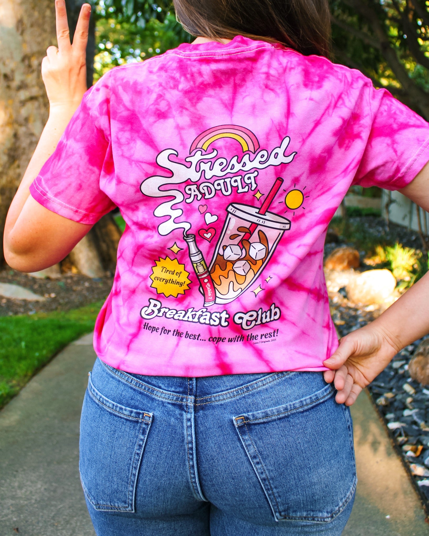 Stressed Adult Breakfast Club Tie Dye T-Shirt