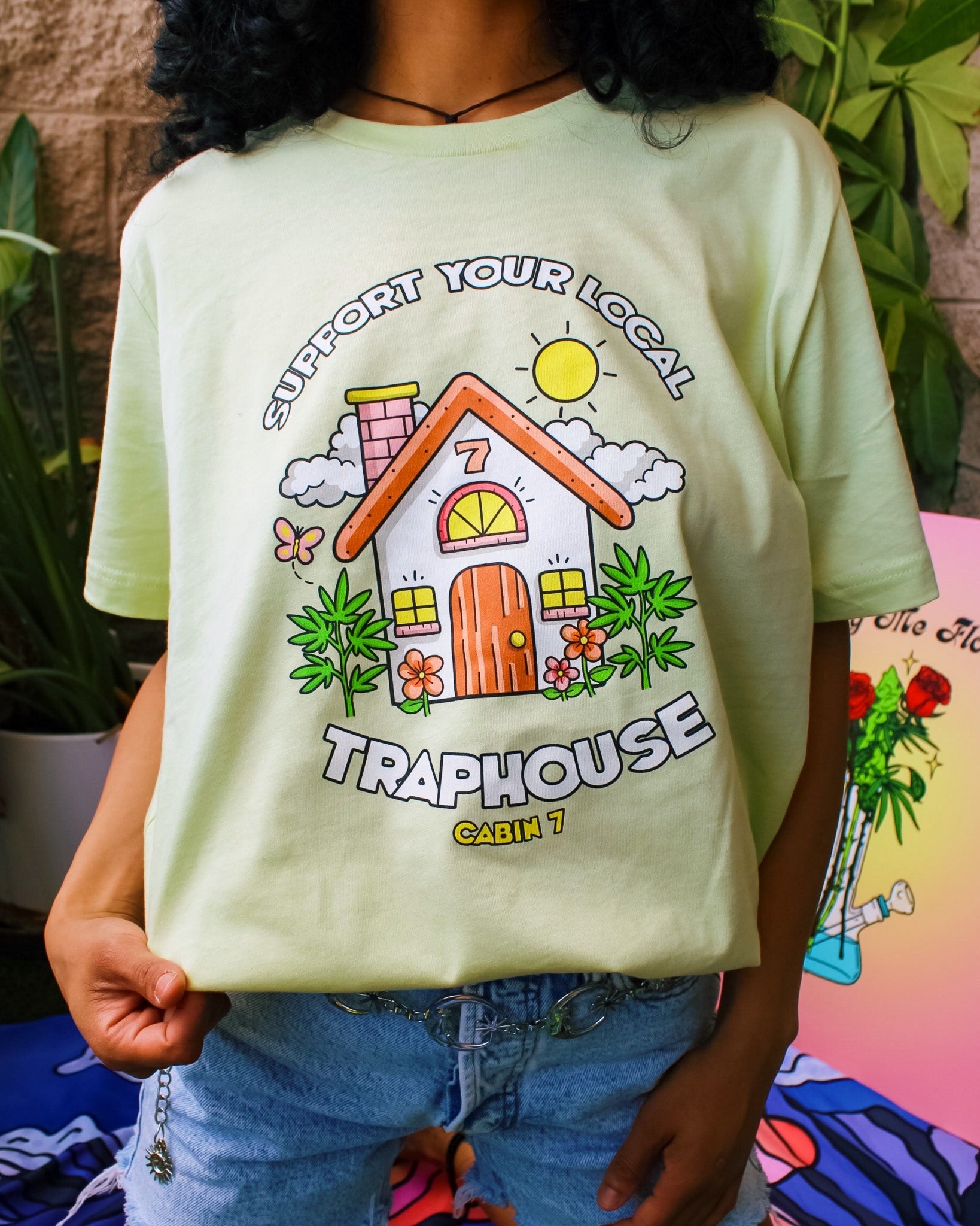 Support Your Local Traphouse T-Shirt - Spring Green