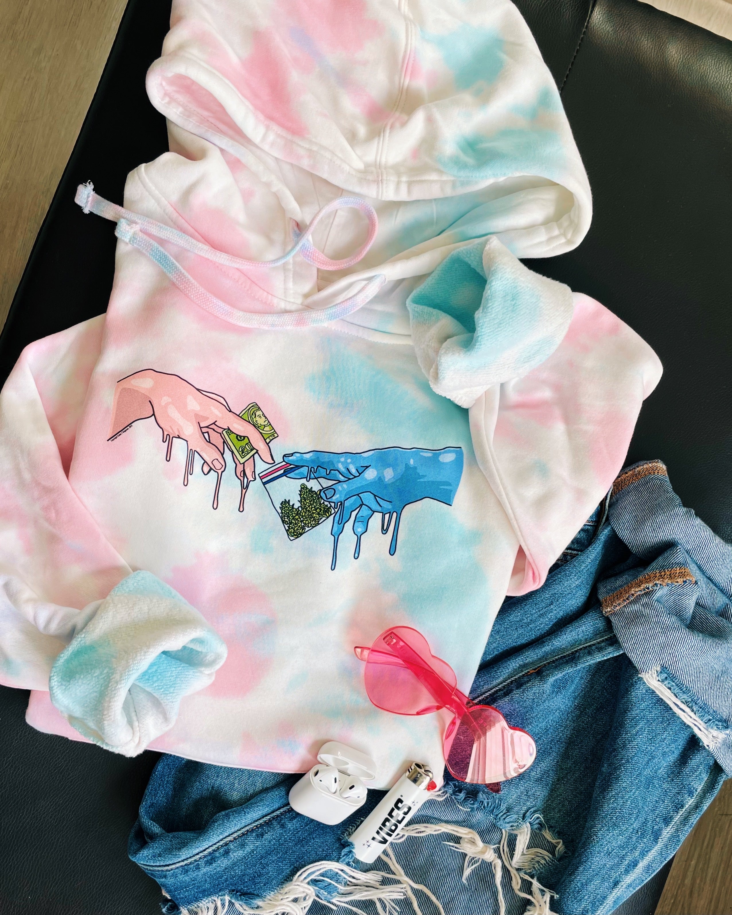 Michelangelo's Mary Tie Dye Hoodie