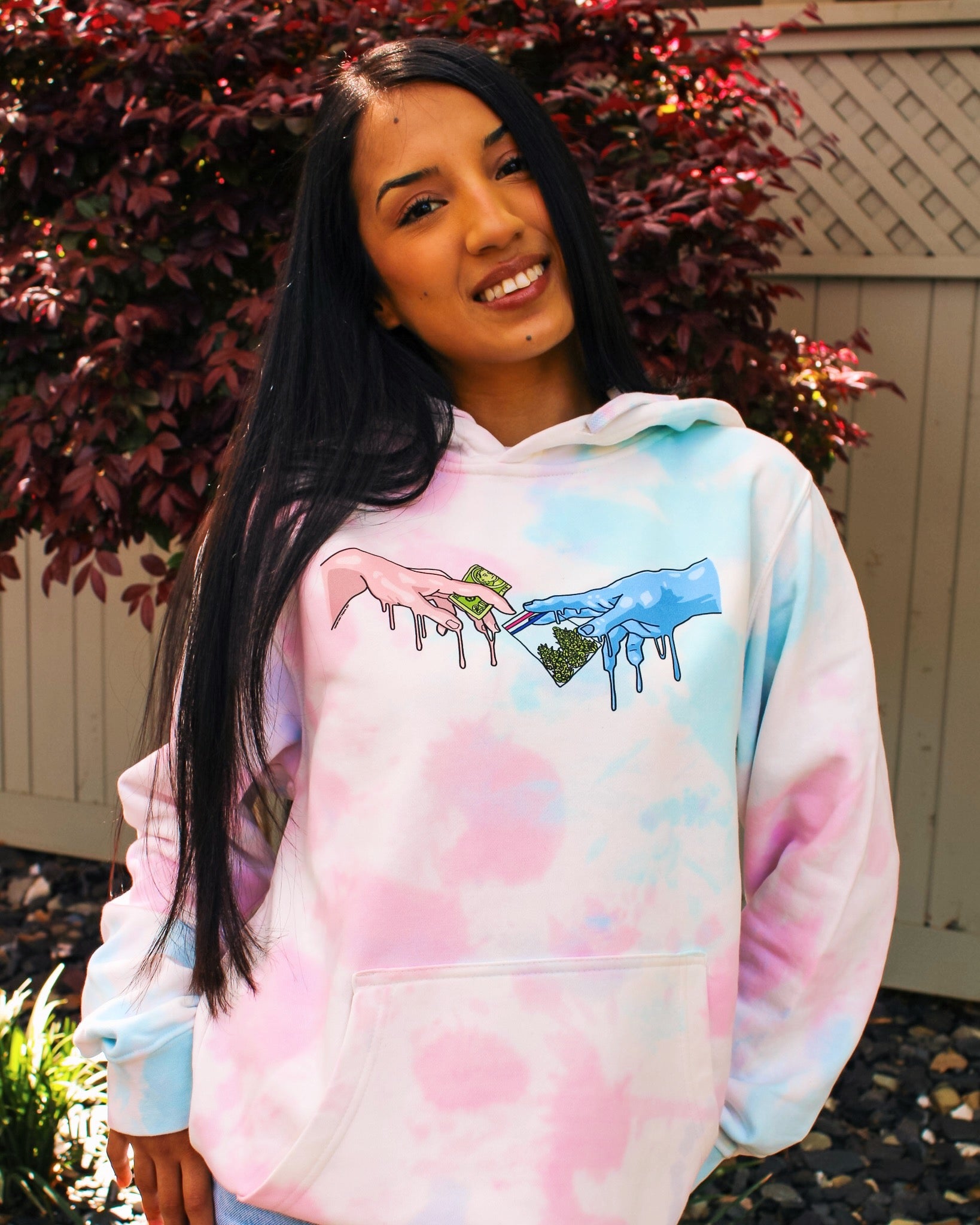 Michelangelo's Mary Tie Dye Hoodie