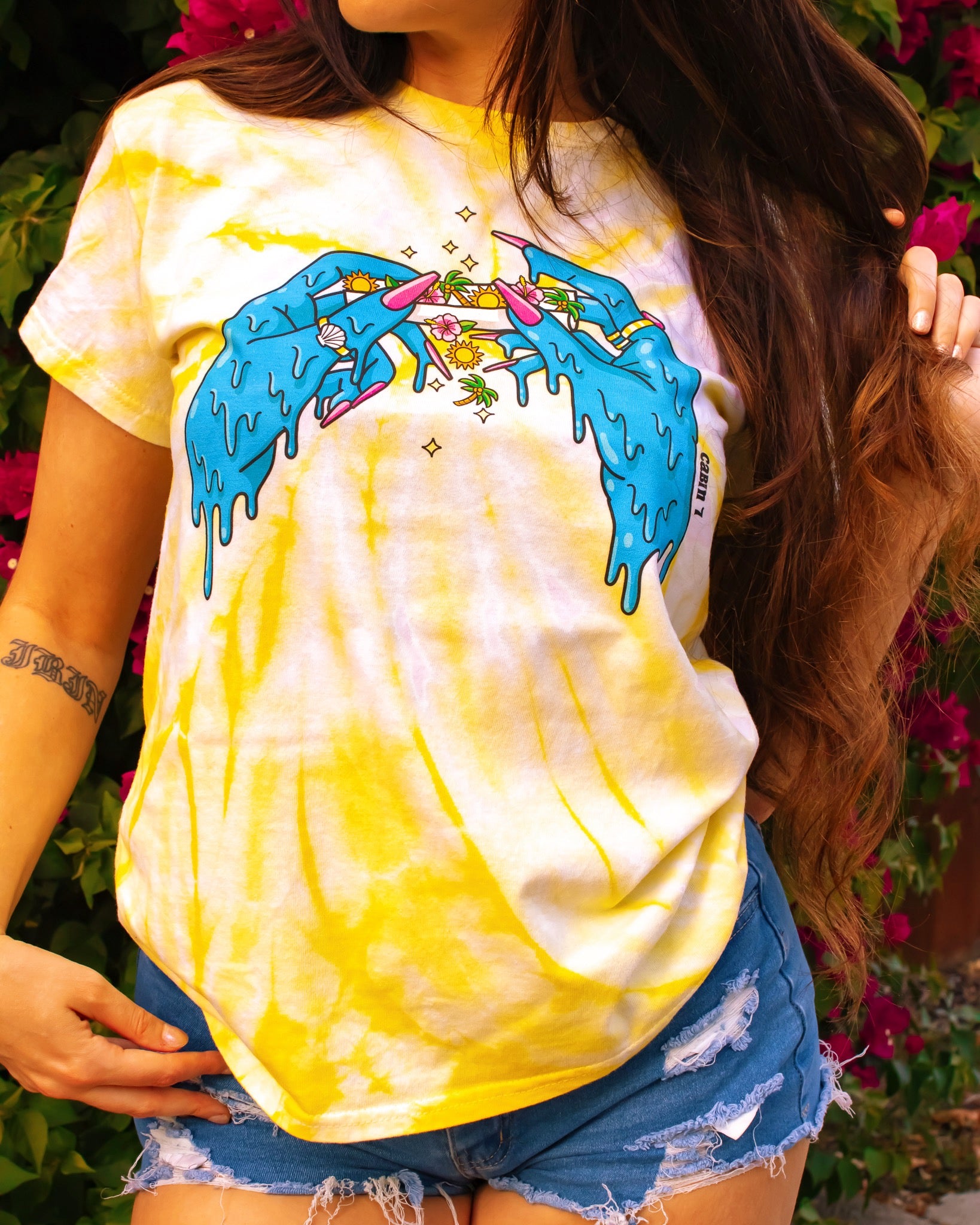 Rolling Up Summer Tie Dye T-Shirt