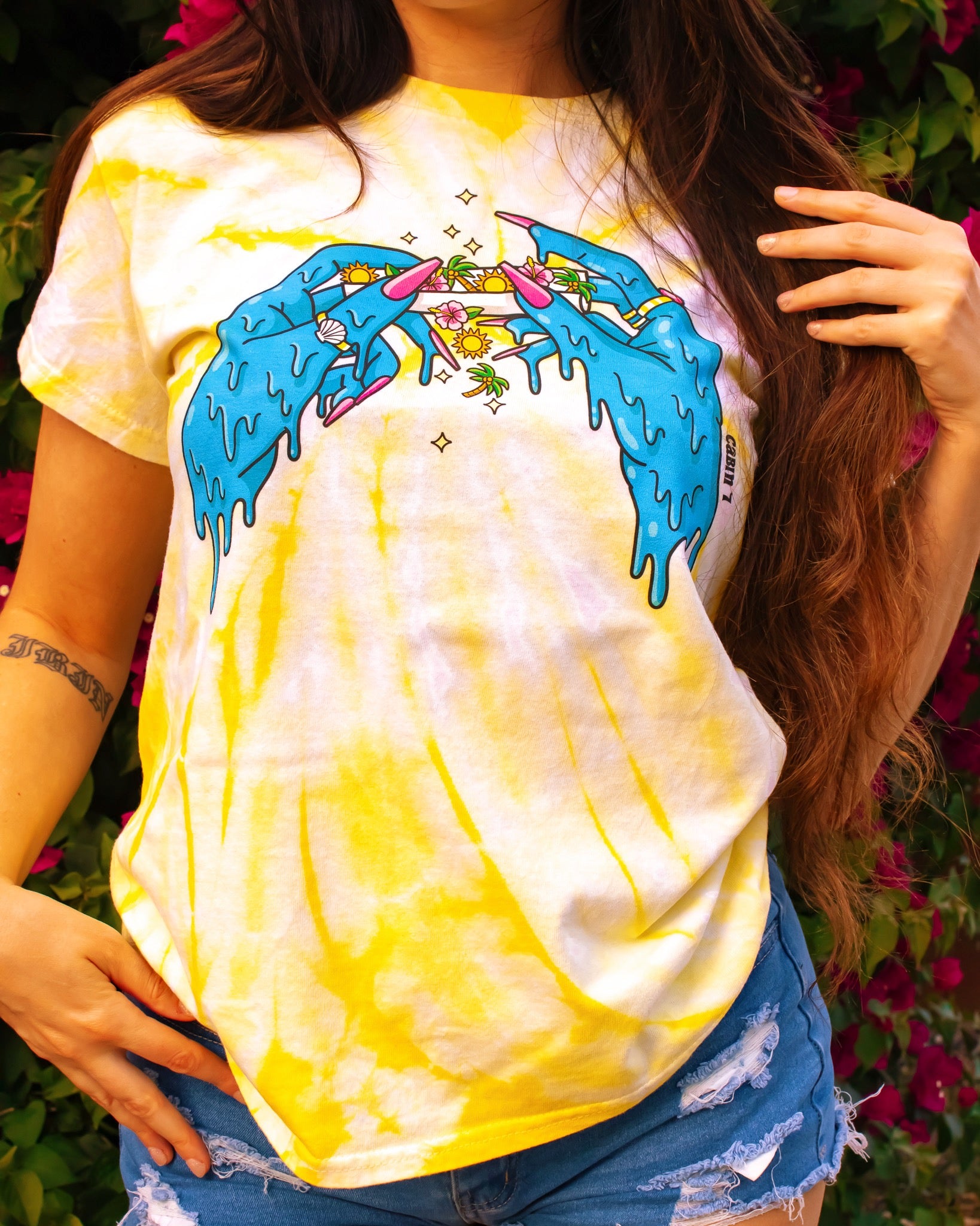 Rolling Up Summer Tie Dye T-Shirt