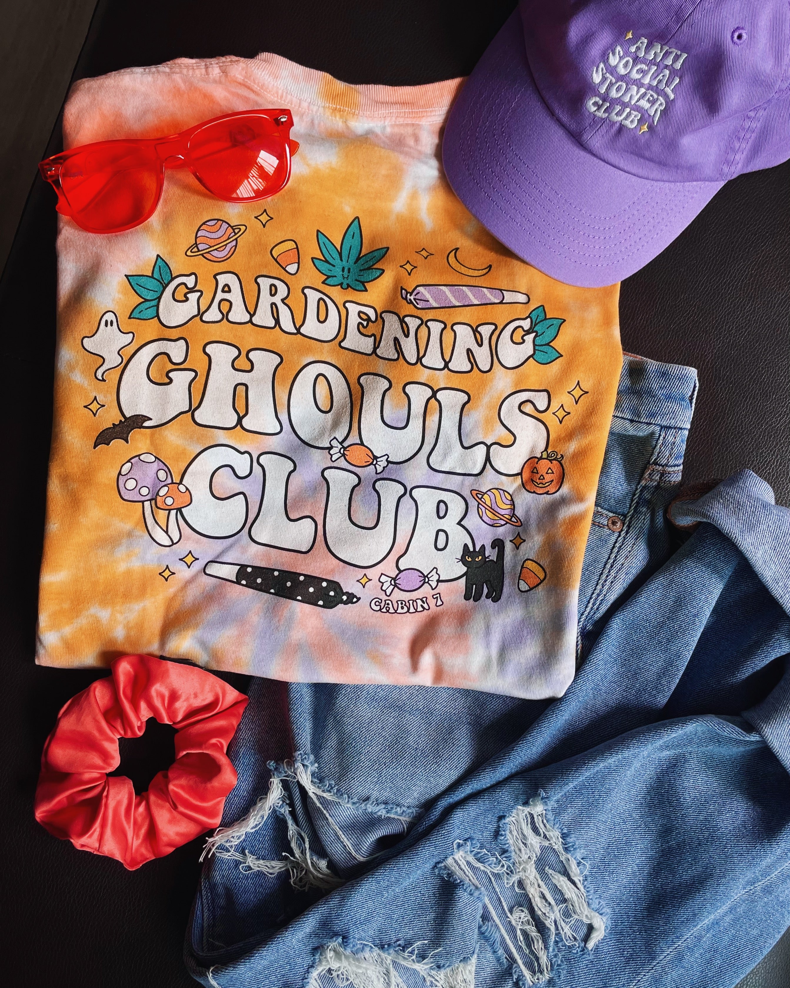 Gardening Ghouls Club Tie Dye T-Shirt
