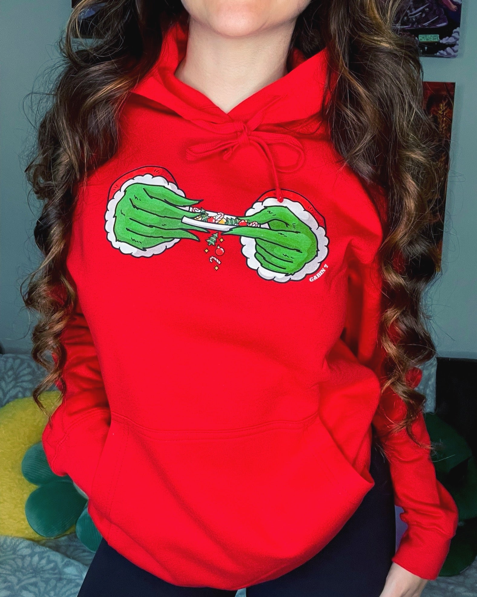 Grinch Who Rolled Christmas Hoodie