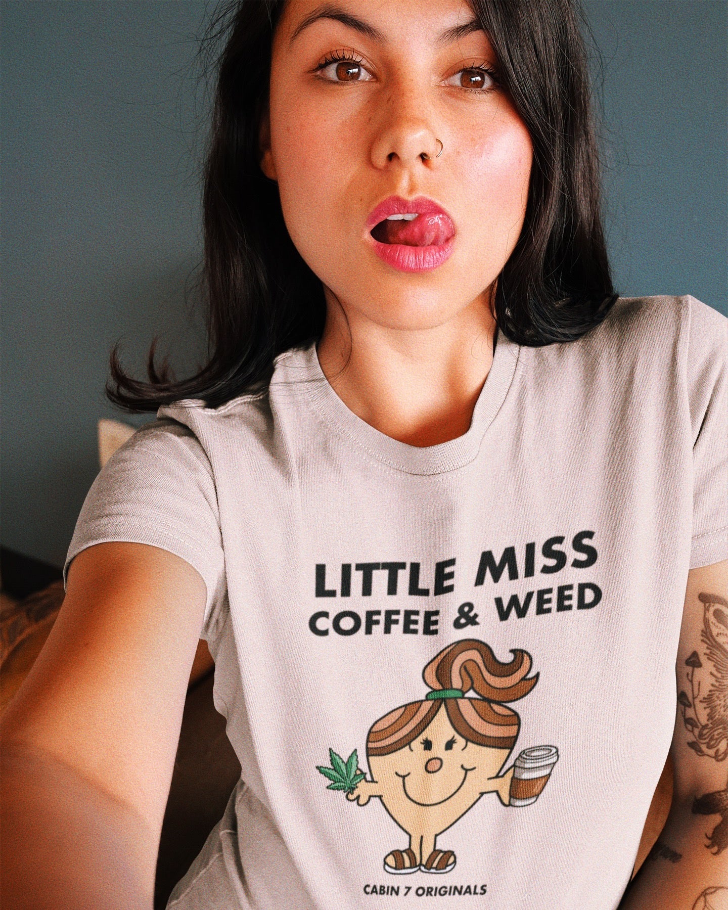 Little Miss Coffee & Weed T-Shirt