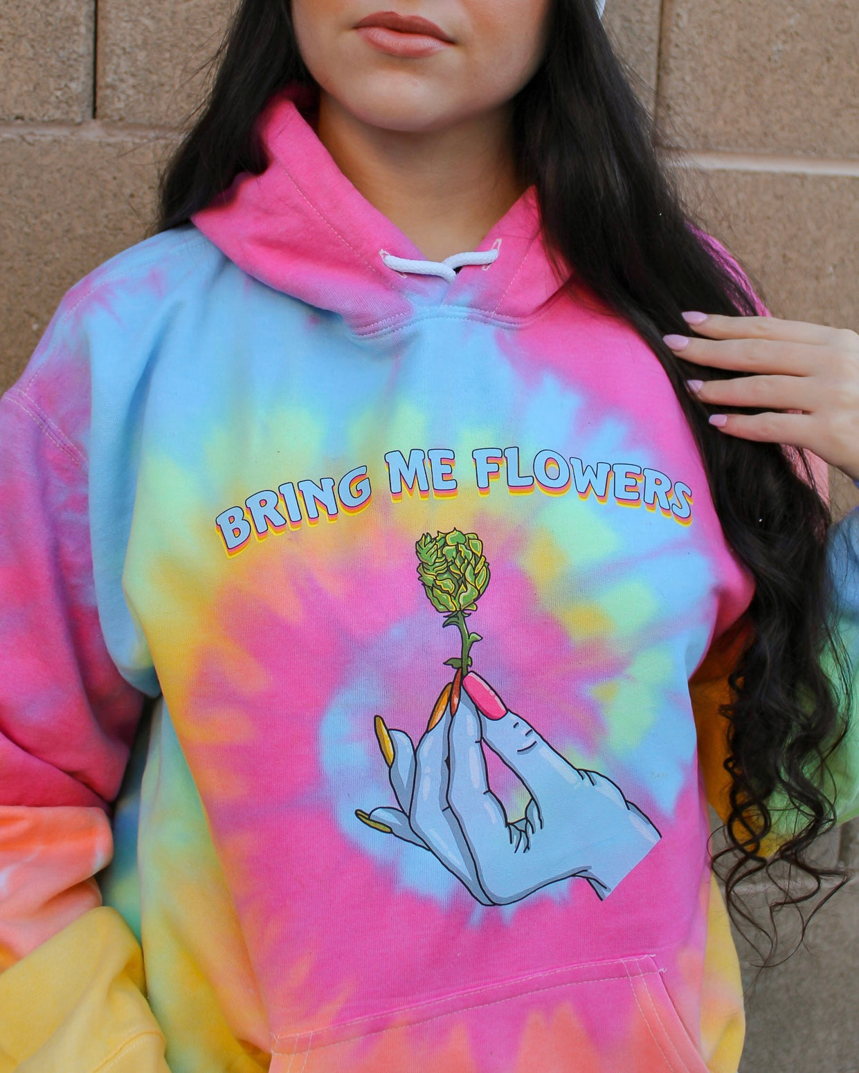 Bring Me Flowers Tie Dye Hoodie
