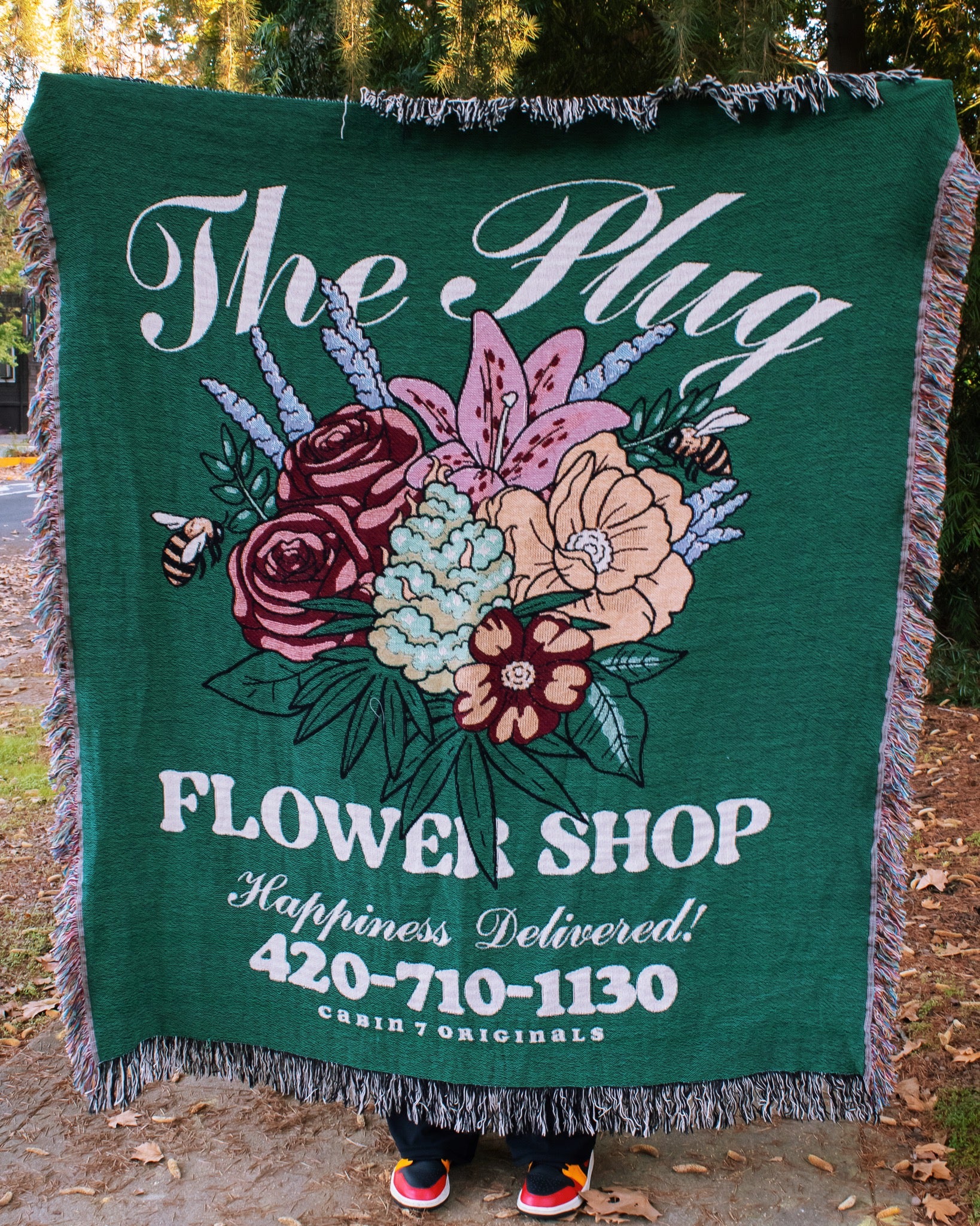 Flower Shop Woven Blanket