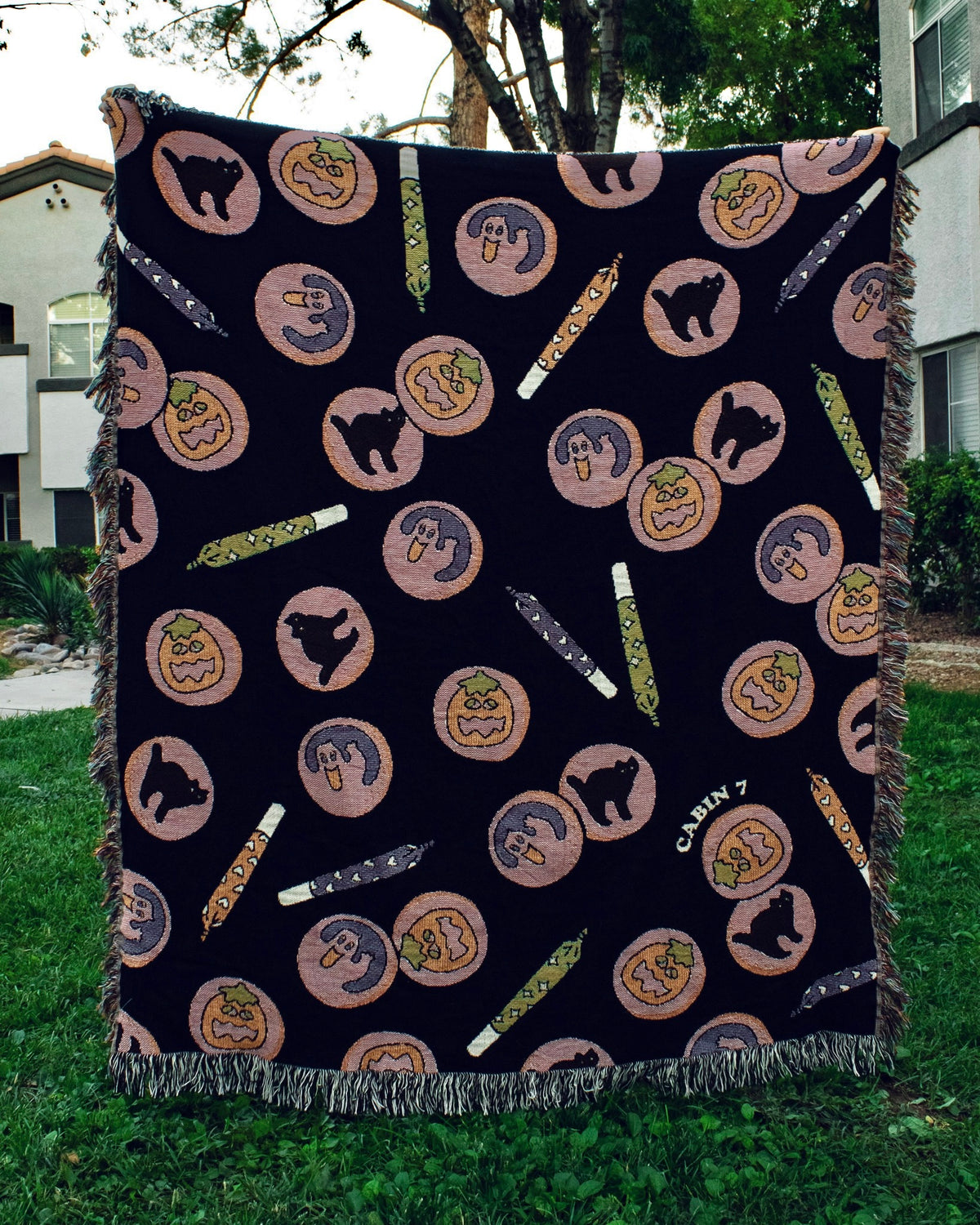 Toke Or Treat Woven Blanket