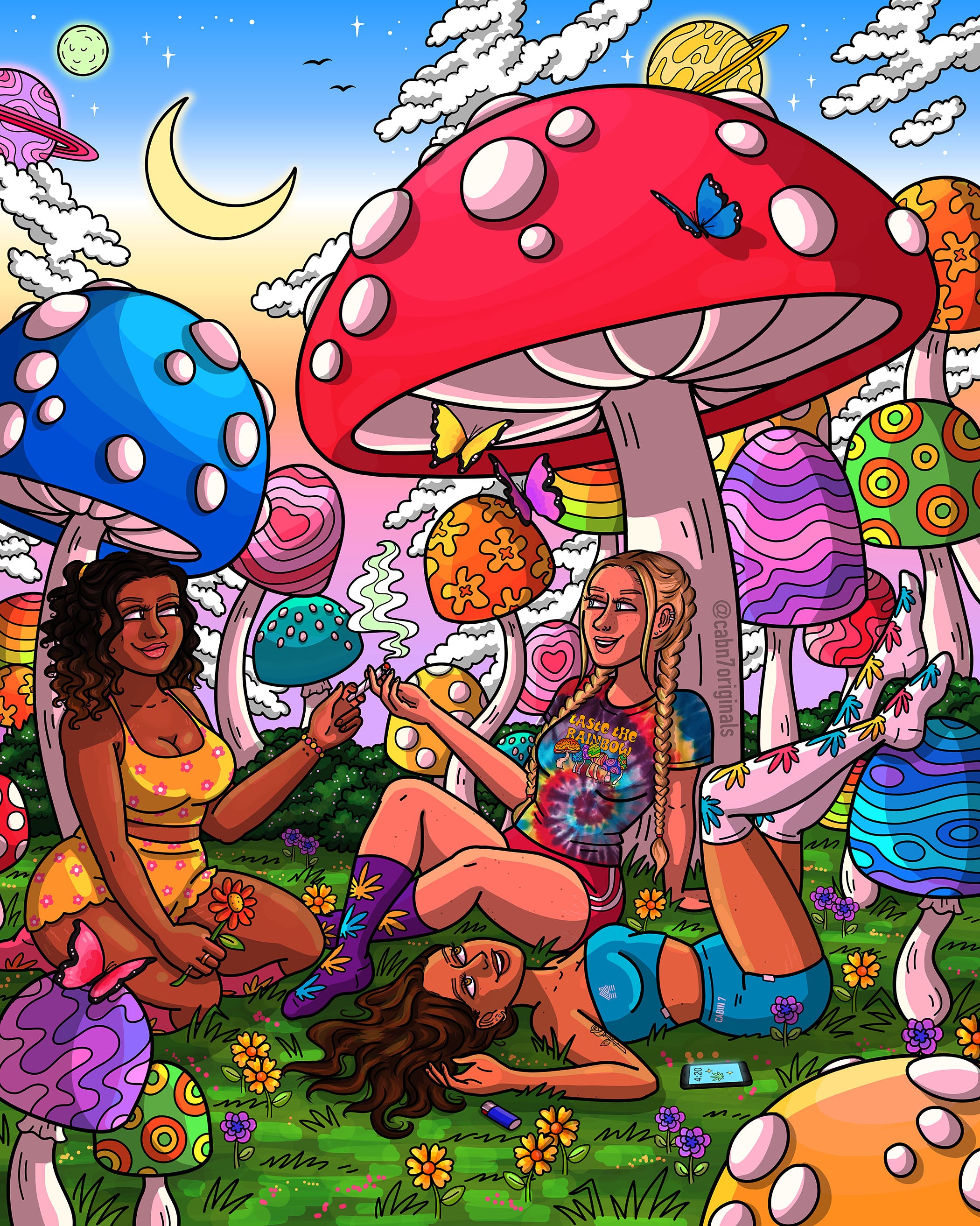 "Mushroom Meadow" Poster Print