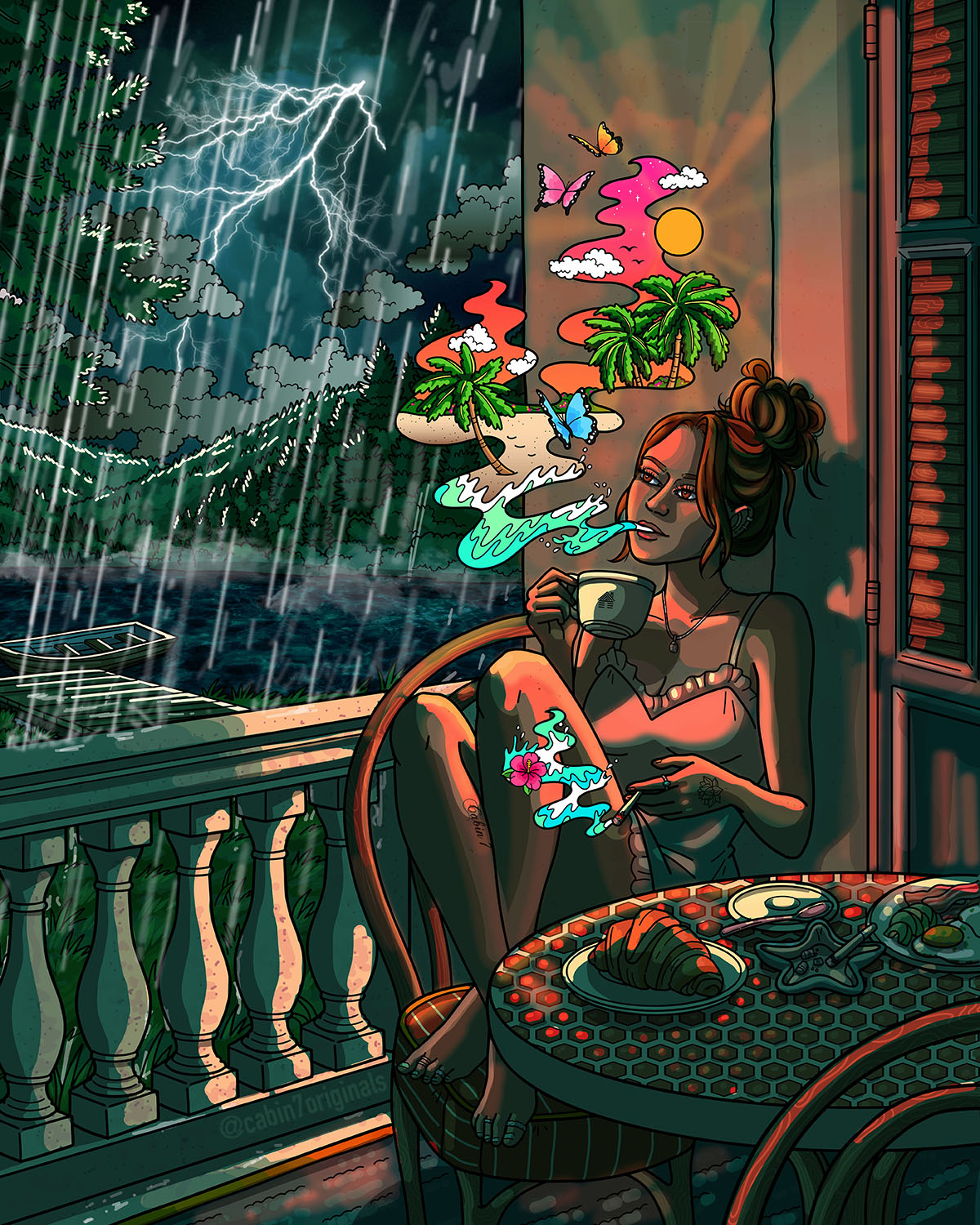 "Wish You Were Here" Poster Print