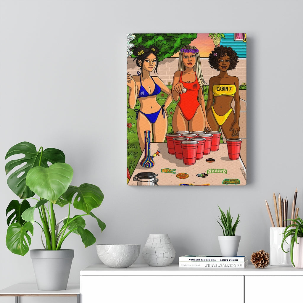 "Pong Girls" Canvas Print